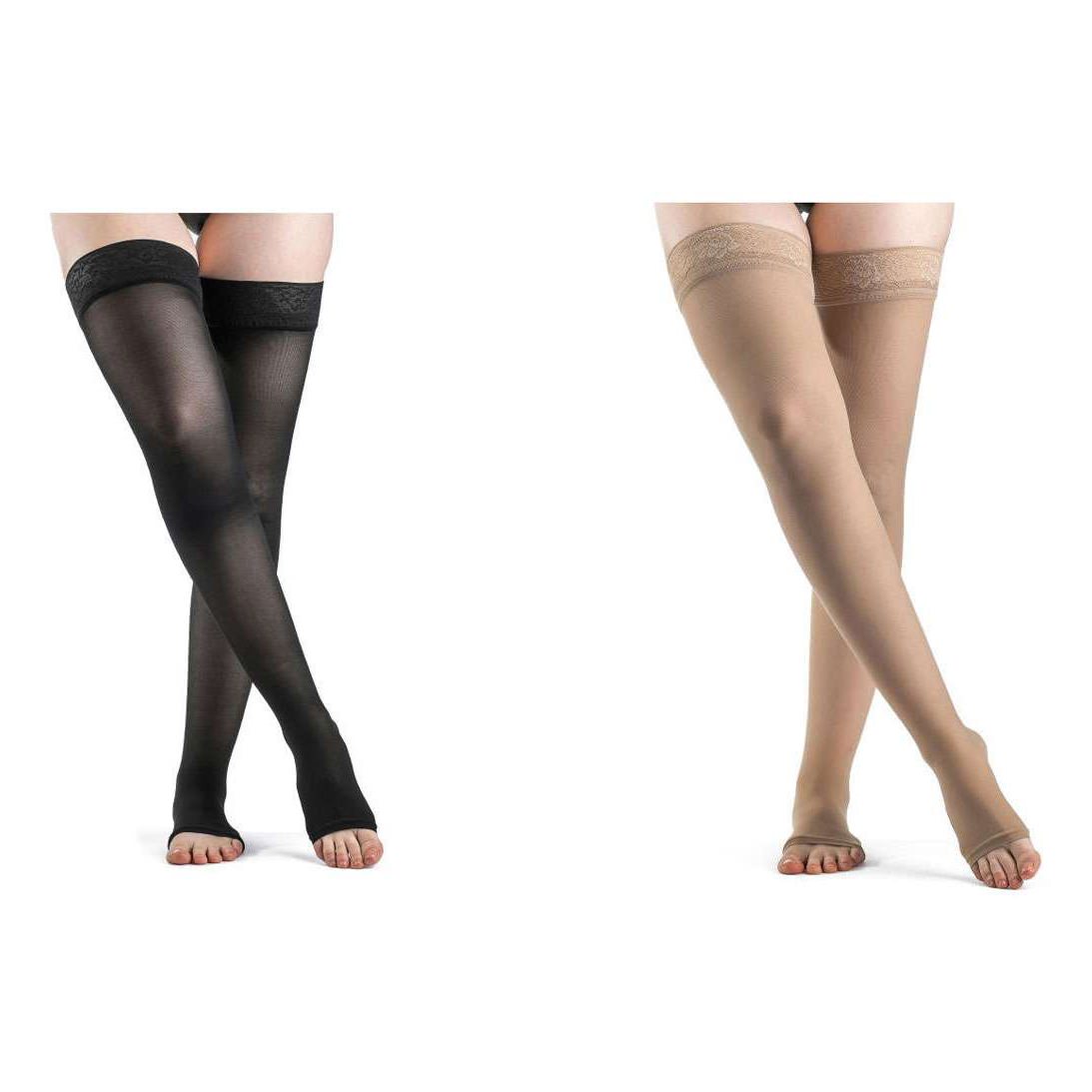 Sigvaris Soft Opaque Thigh High 30-40mmHg Compression Stockings thumbnail 2