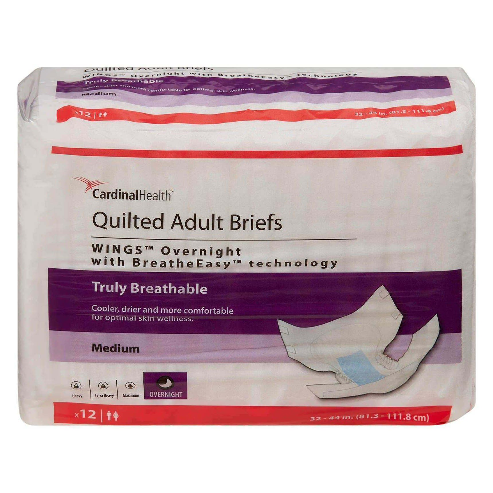 Cardinal Health Wings Overnight Quilted Adult Briefs