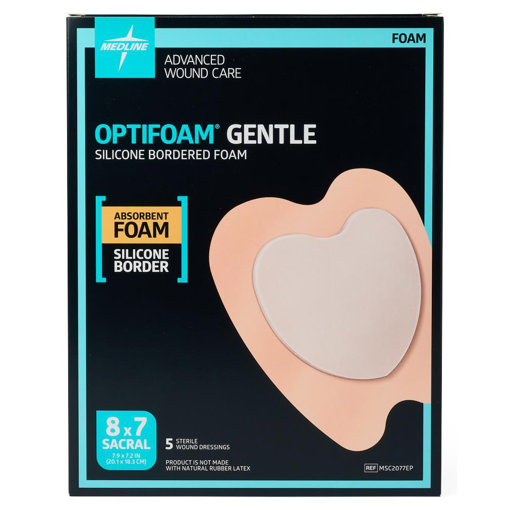 Optifoam Gentle Sacral Silicone Bordered Foam Dressing 8 x 7 Inch thumbnail 2
