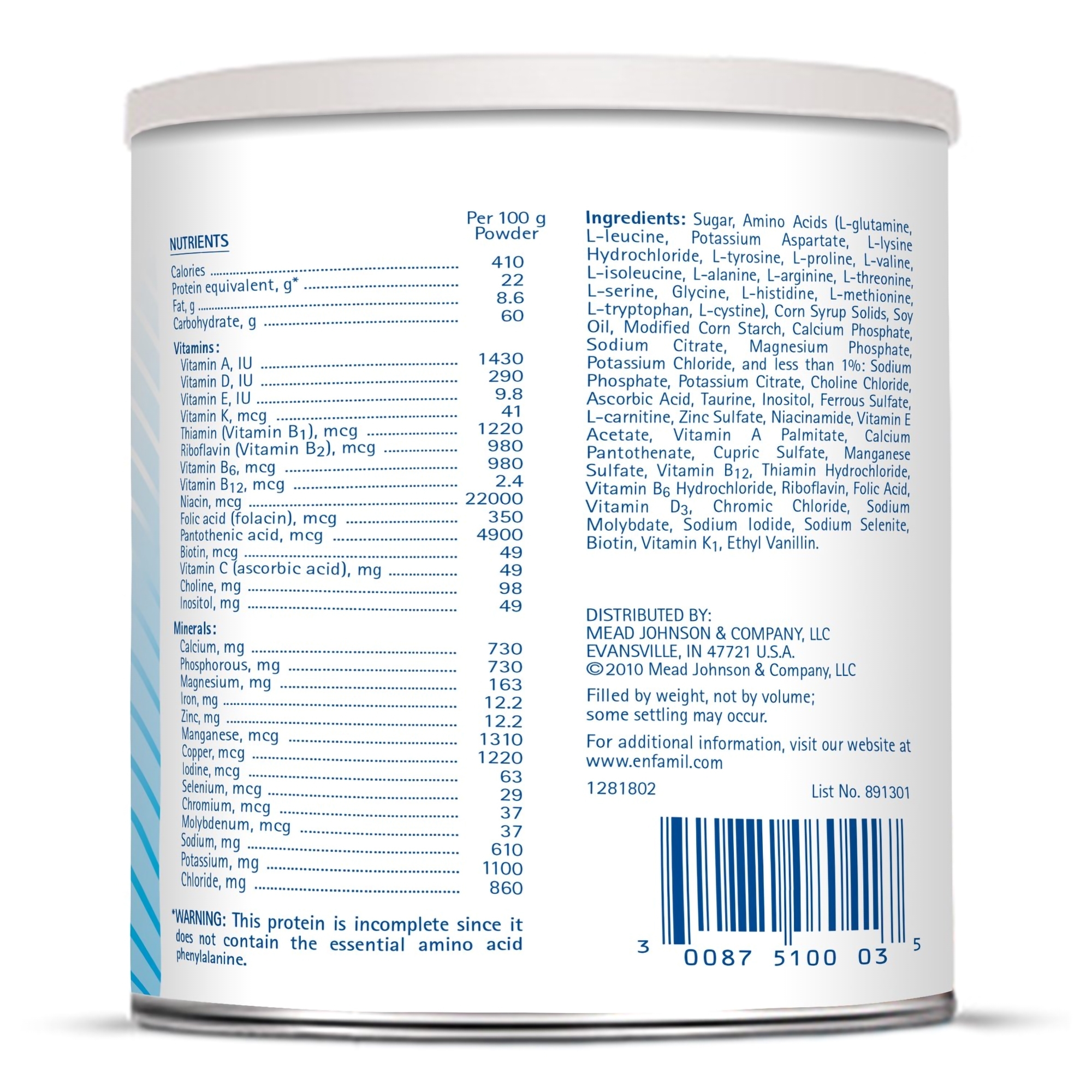 Mead Johnson Phenyl-Free 2 Medical Food Powder for Children and Adults thumbnail 3