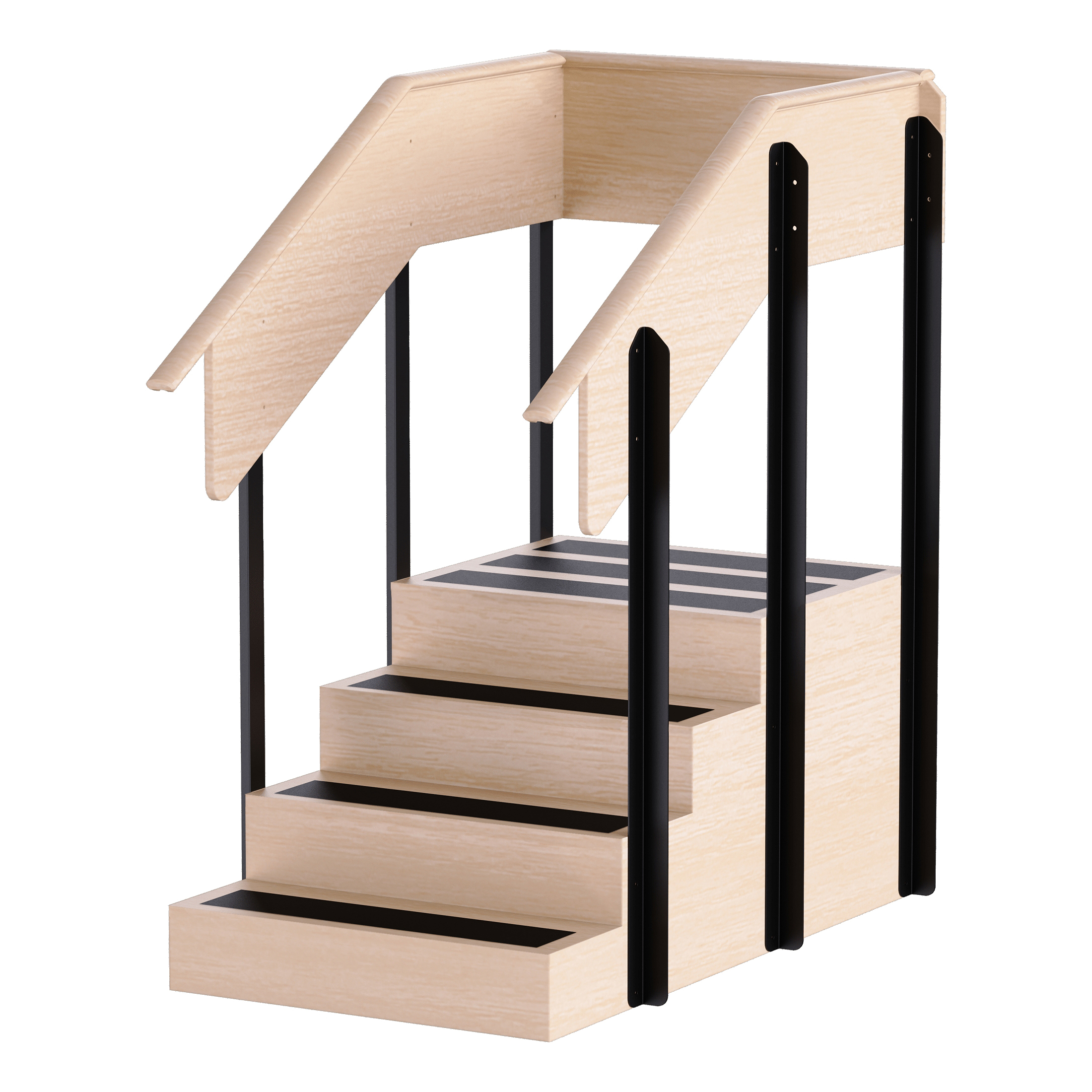 Hausmann Timber 4-Step Straight Staircase with Platform thumbnail 1
