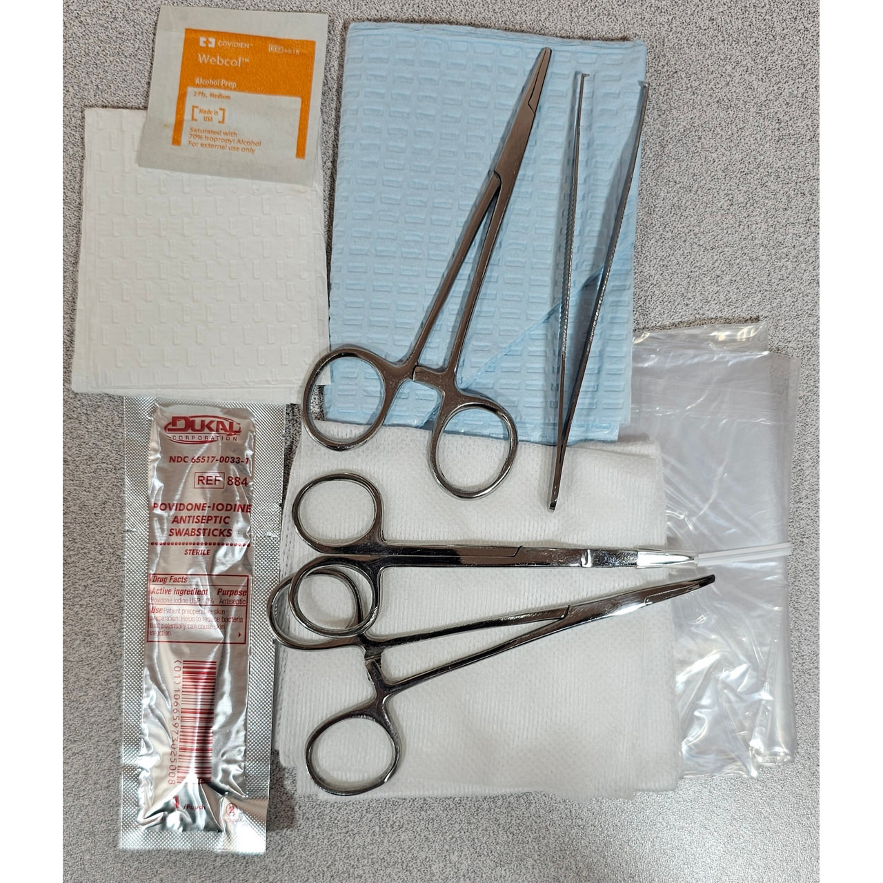 Cardinal Health Presource Laceration Tray with Alcohol Prep Pad