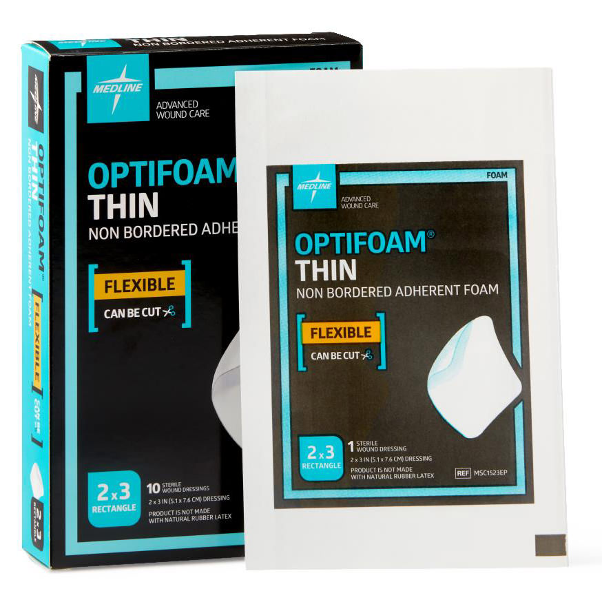 Optifoam Thin Sterile Non Bordered Adhesive Foam Dressing thumbnail 2