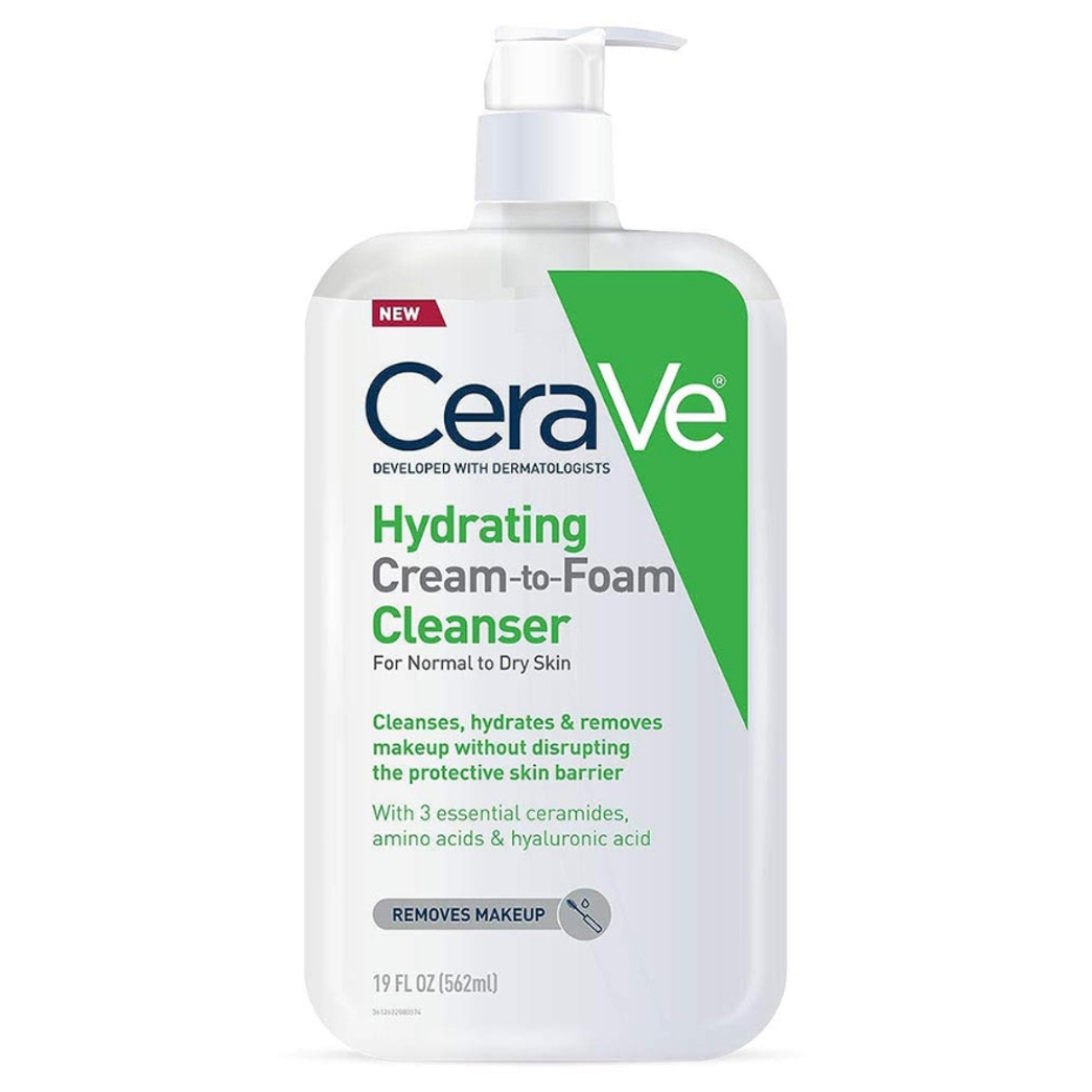 CeraVe Hydrating Cream-to-Foam Cleanser, 12 oz - 1 Each - Main image