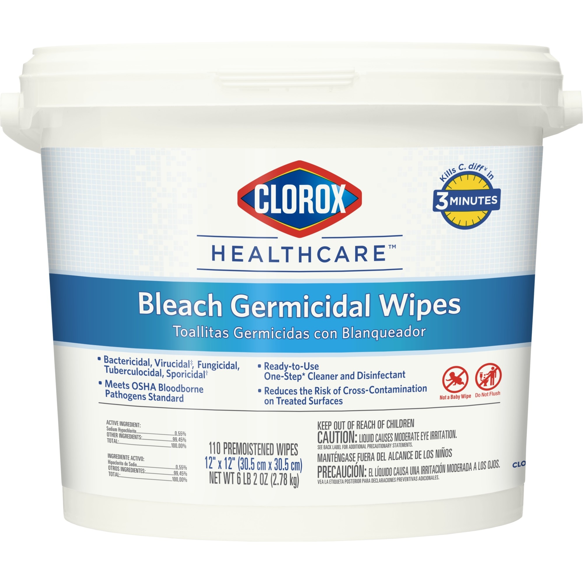 Clorox Healthcare Bleach Germicidal Wipes thumbnail 2