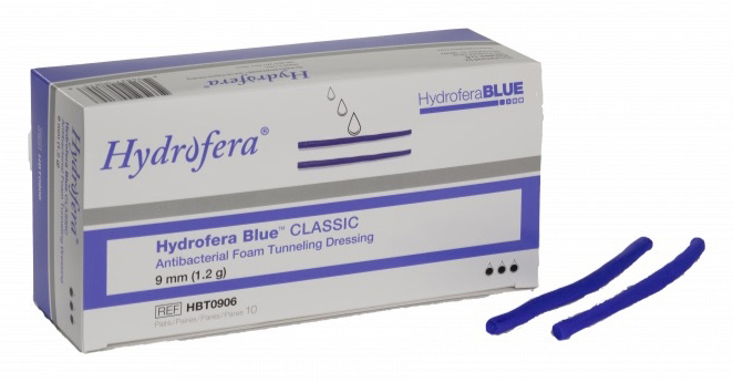 Hydrofera Blue Classic Antibacterial Foam Tunneling Dressing, 9mm - Box of  10