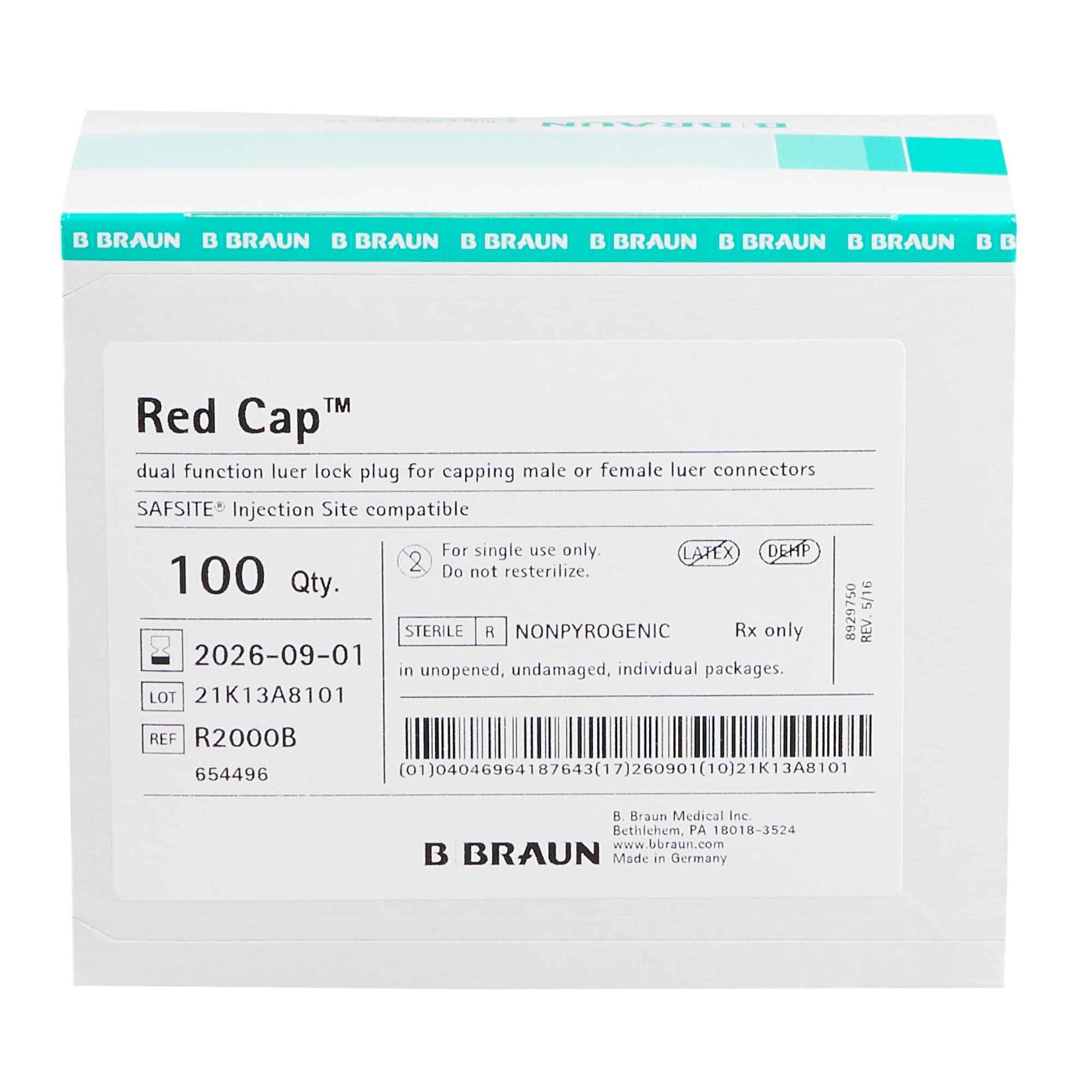 Red Cap Luer Replacement Cap thumbnail 2