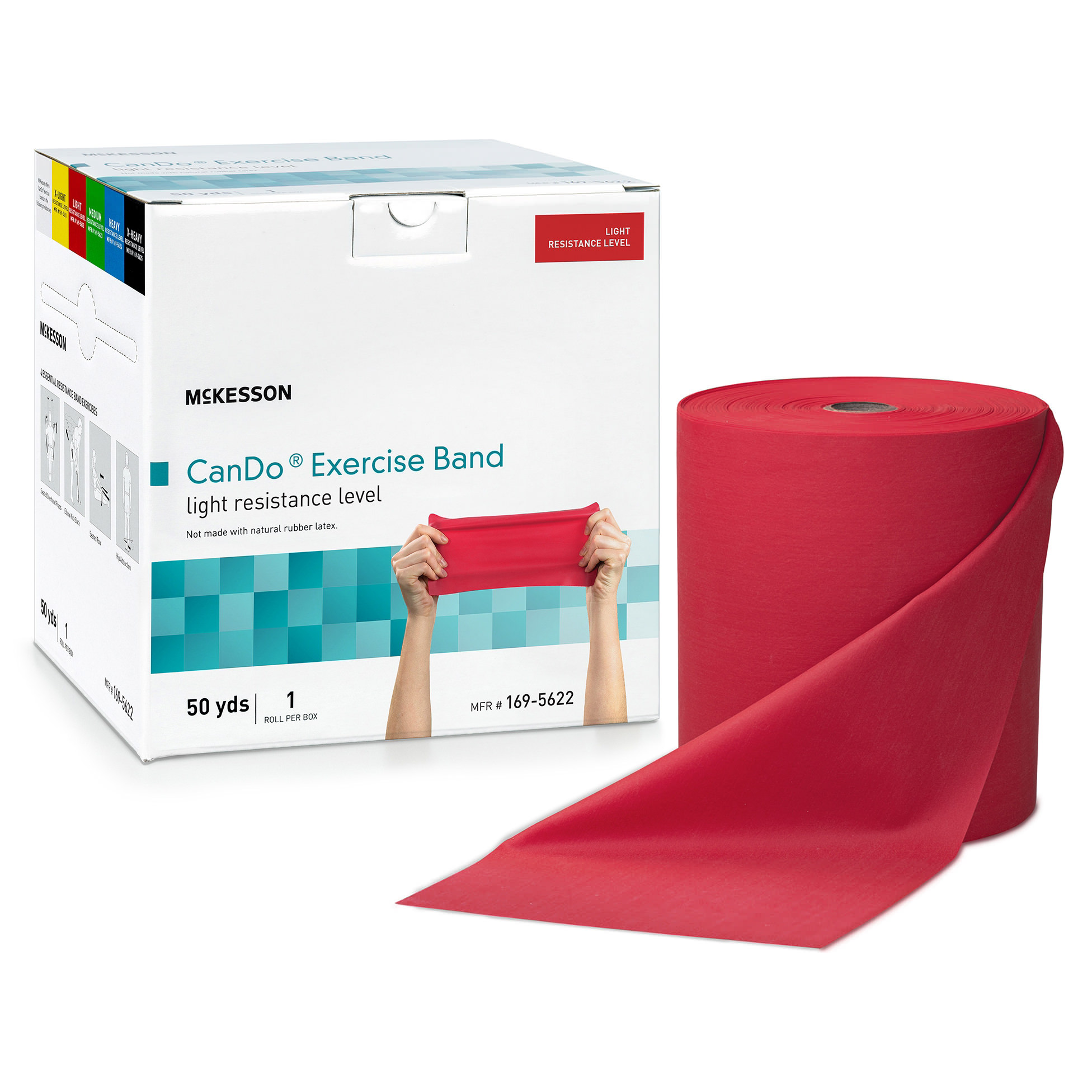 McKesson CanDo Red Light Resistance Exercise Band - Main image