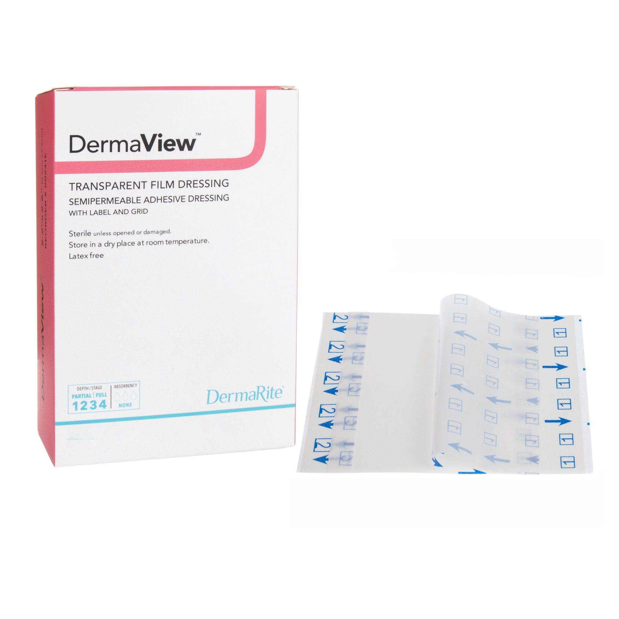 semipermeable waterproof plastic wound dressing with silver Polymem Silver Dressing 4.25" x 4.25", Box