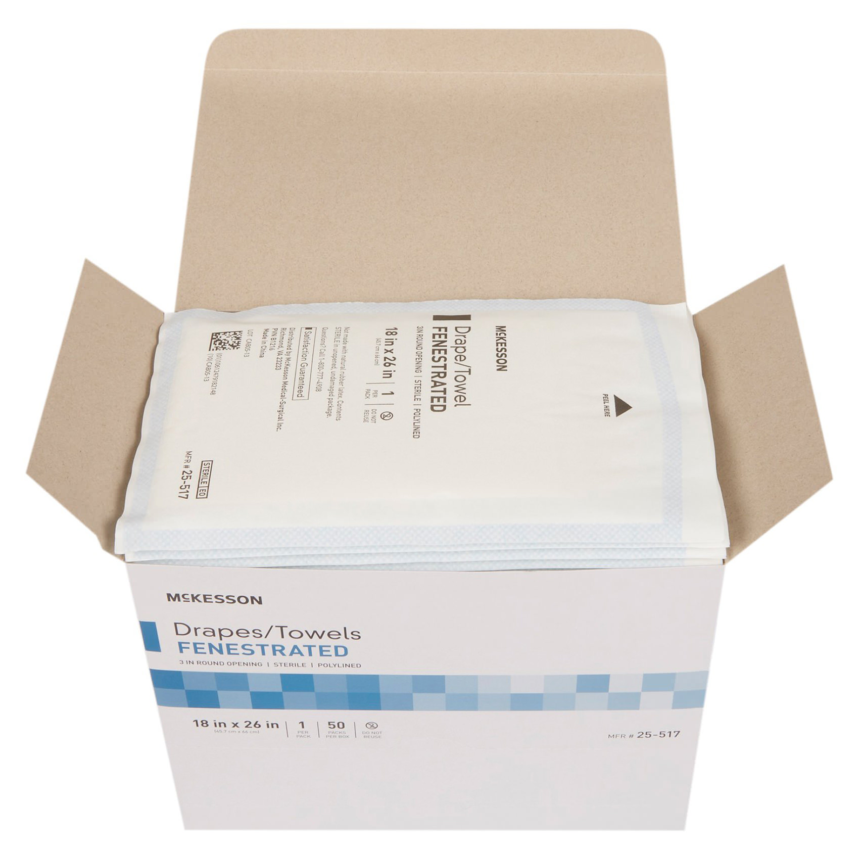 McKesson Surgical Fenestrated Drape Towel | 18 x 26 Inch