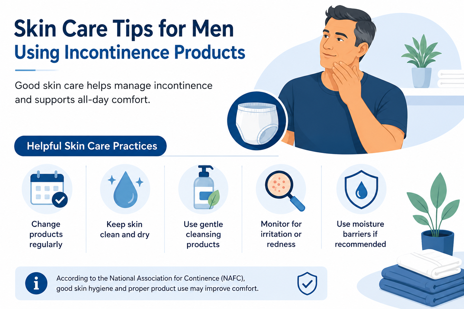 Skin Care Tips for Men Using Incontinence Products