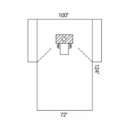 Halyard Blue EENT Drape with Arm Covers, 100 W x 72 W x 124 L Inch thumbnail 1