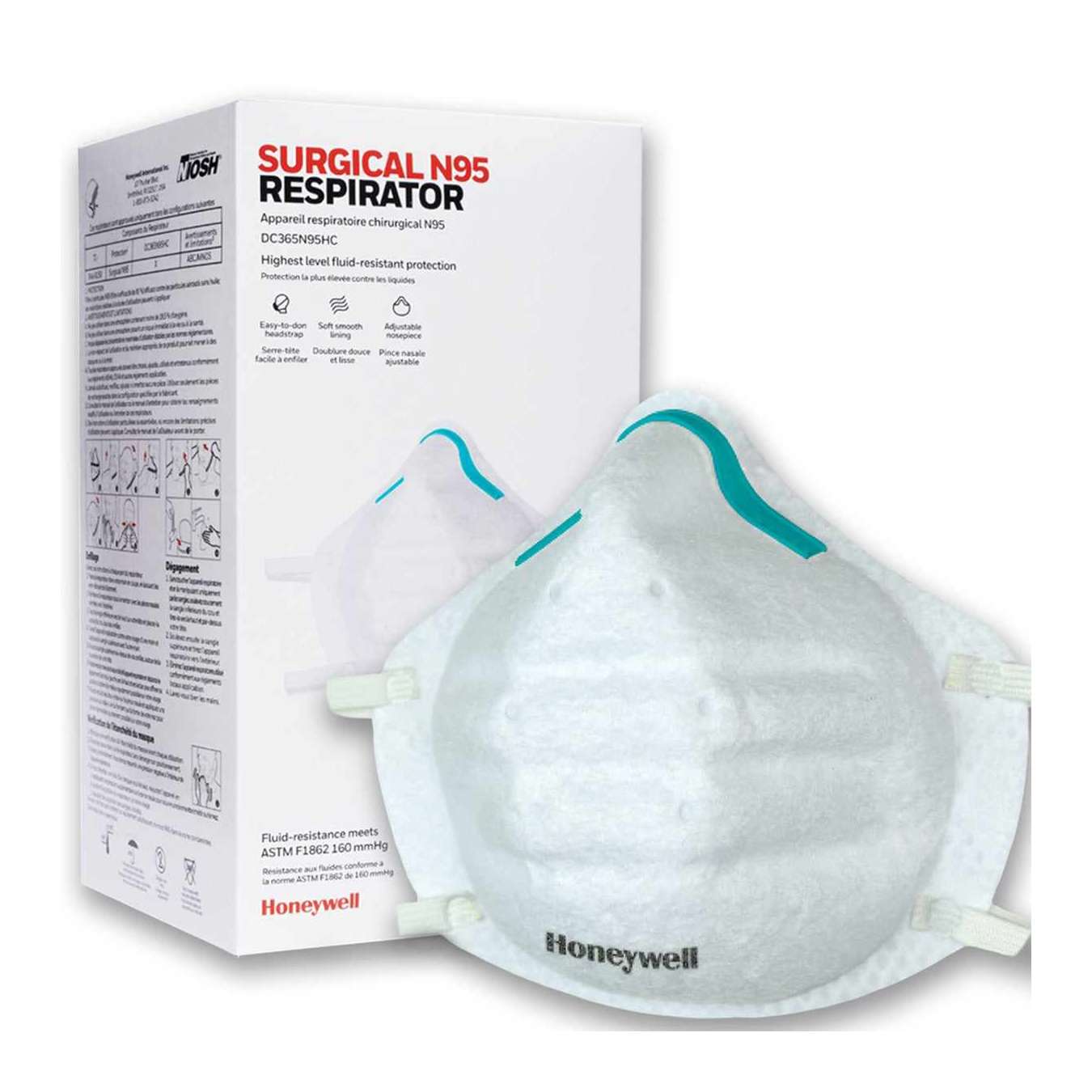 Honeywell DC365 Surgical N95 Respirator-Surgical Mask, Small thumbnail 1