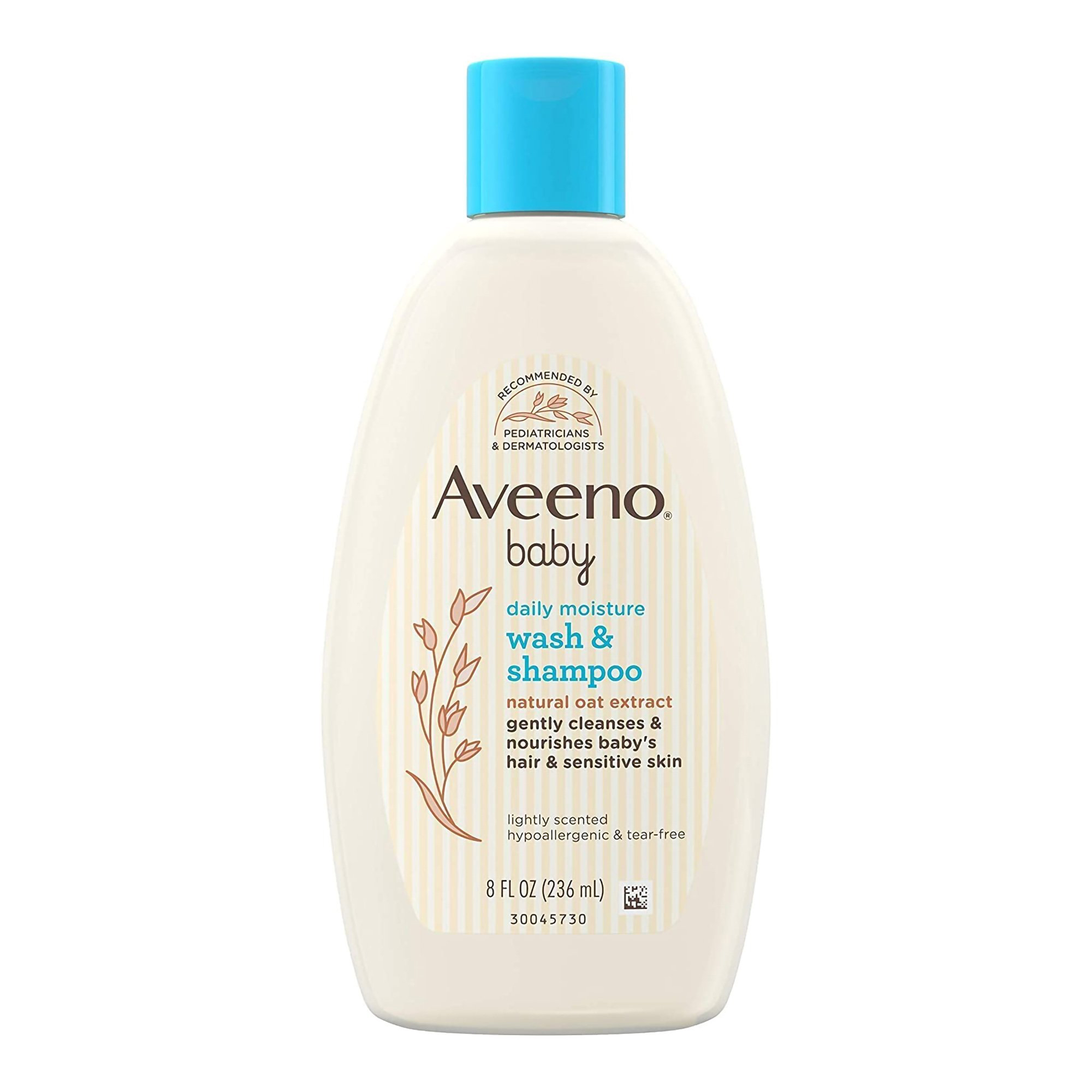 Aveeno Baby Daily Moisture Wash and Shampoo Bottle, 8 oz - Main image