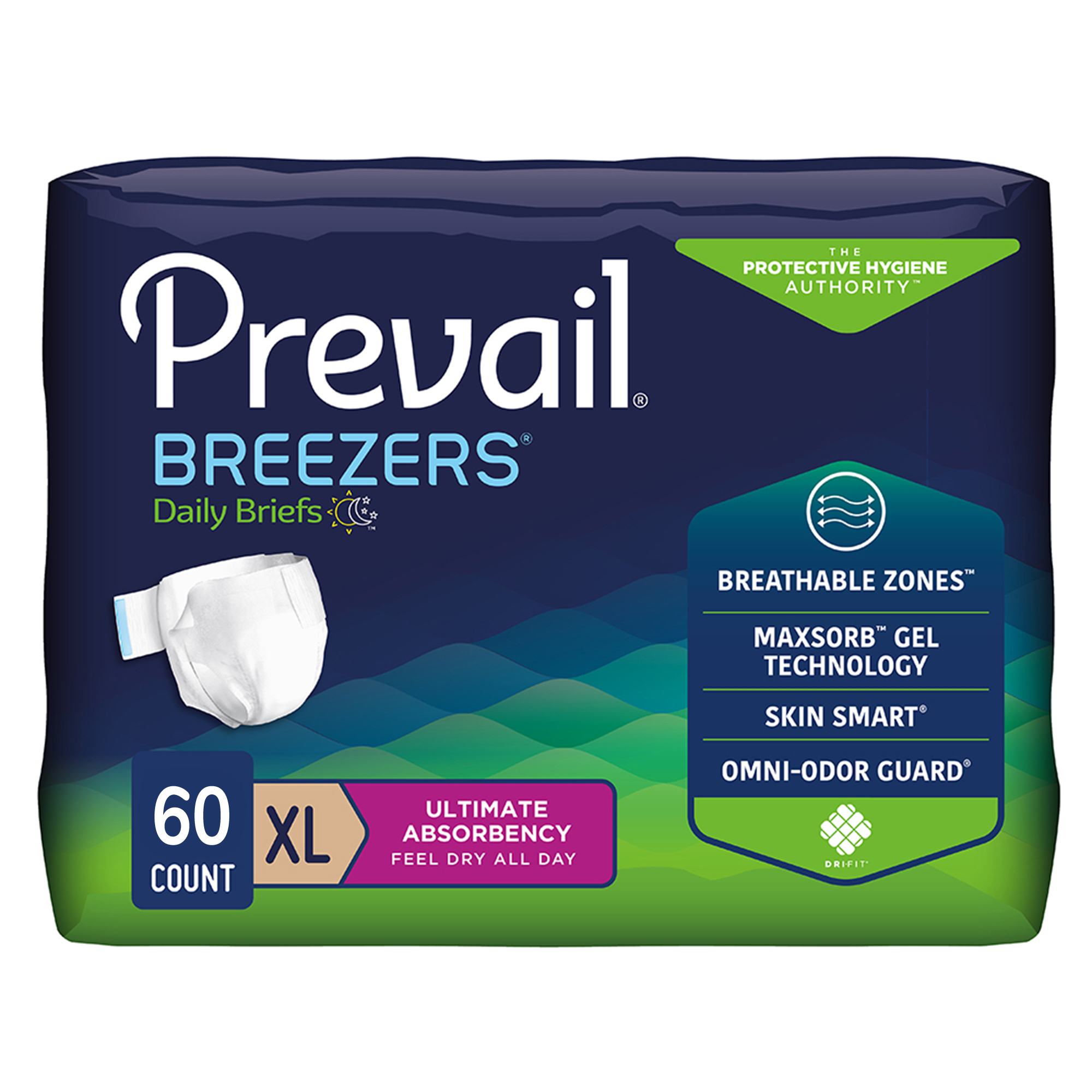 Prevail Breezers Adult Daily Briefs, Ultimate Absorbency thumbnail 1