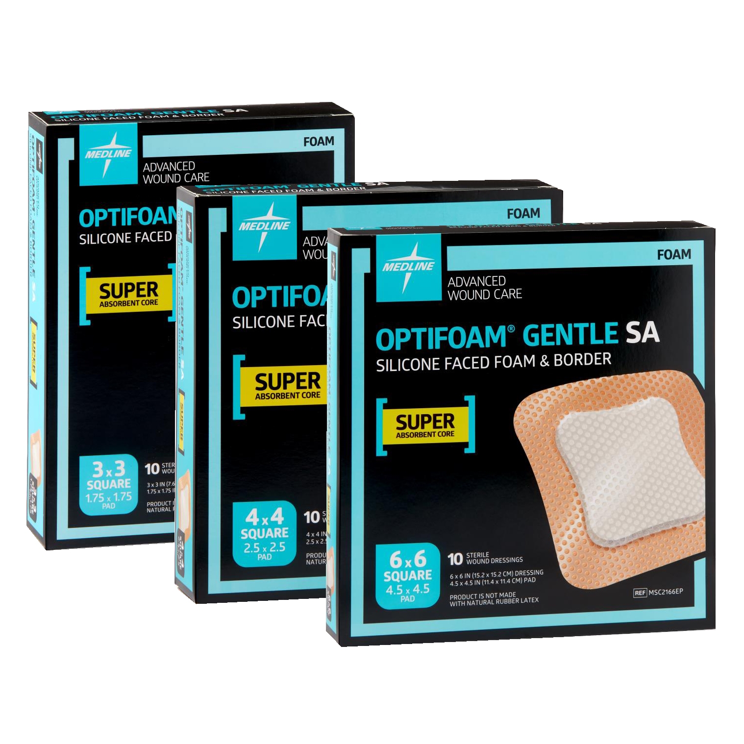 Optifoam Gentle Sa Silicone-faced Foam Dressing