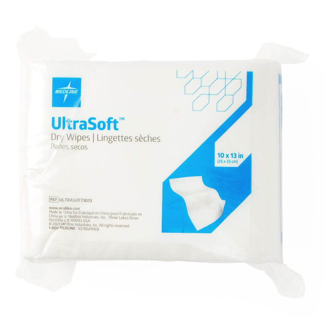 Medline UltraSoft Disposable Dry Cleansing Wipes - Main image