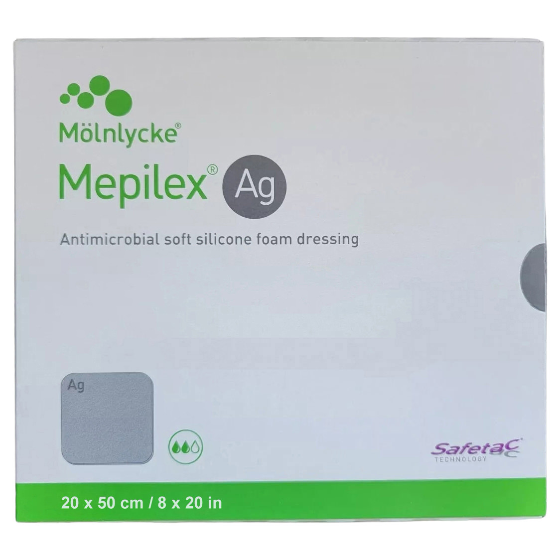 Mepilex Ag Antimicrobial Foam Dressing - Main image
