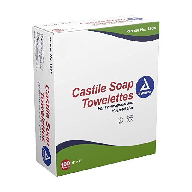 Dynarex Castile Soap Towelettes | Gentle Cleansing Wipes