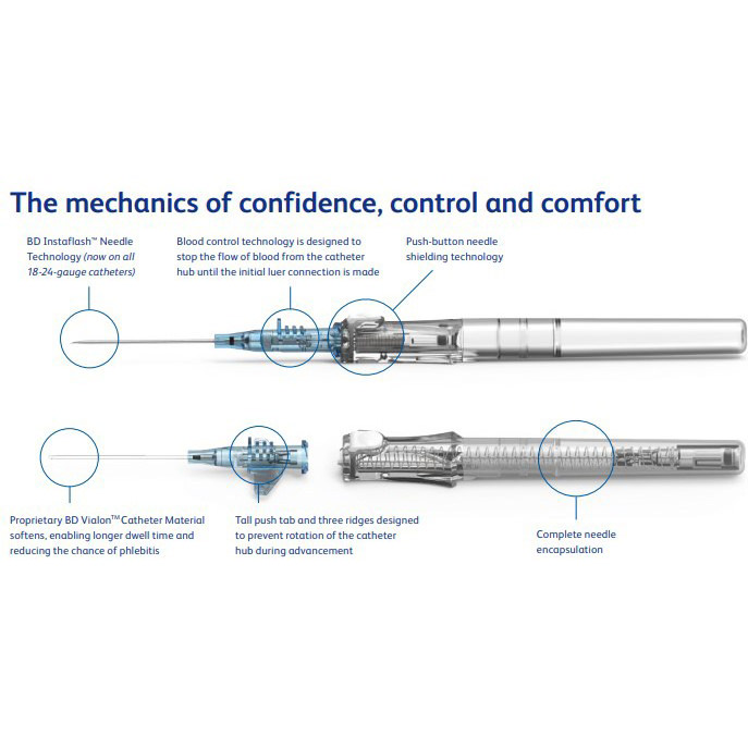 BD Insyte Autoguard BC Peripheral IV Catheter with Straight Hub thumbnail 2