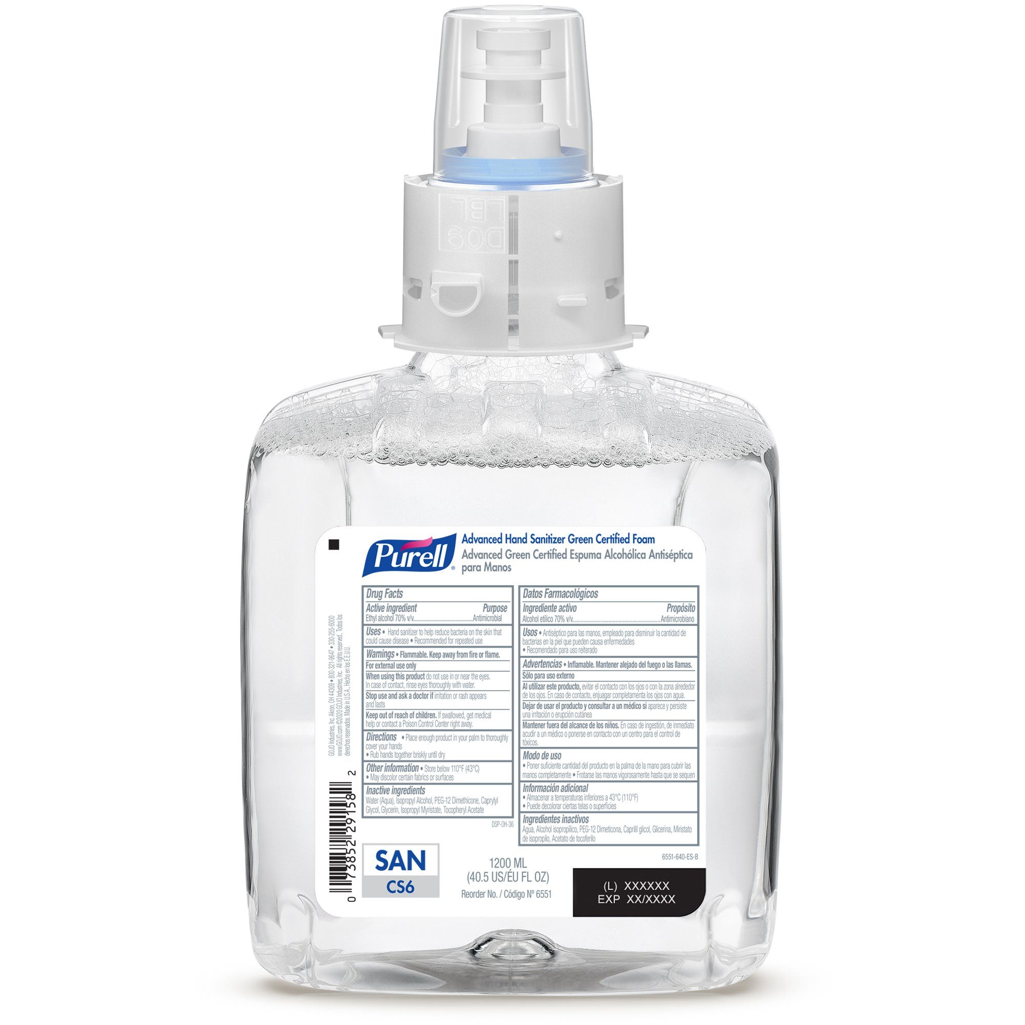 Purell Advanced Hand Sanitizer Foam Refill, 1200 mL - Case of 2 - Main image