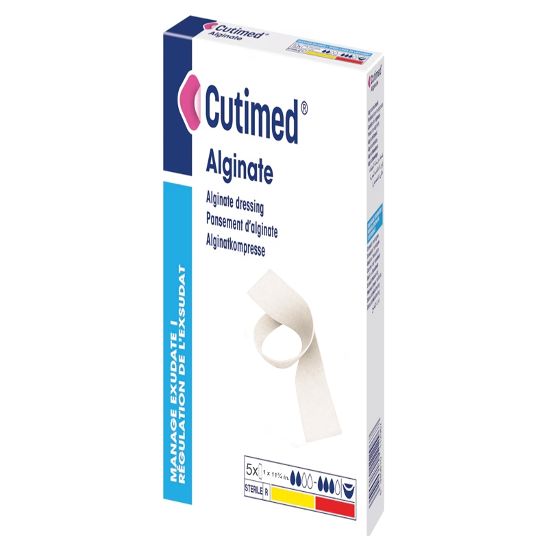 Cutimed Calcium Alginate Dressing, 1 x 11-3/4 Inch Rope - Box of 5