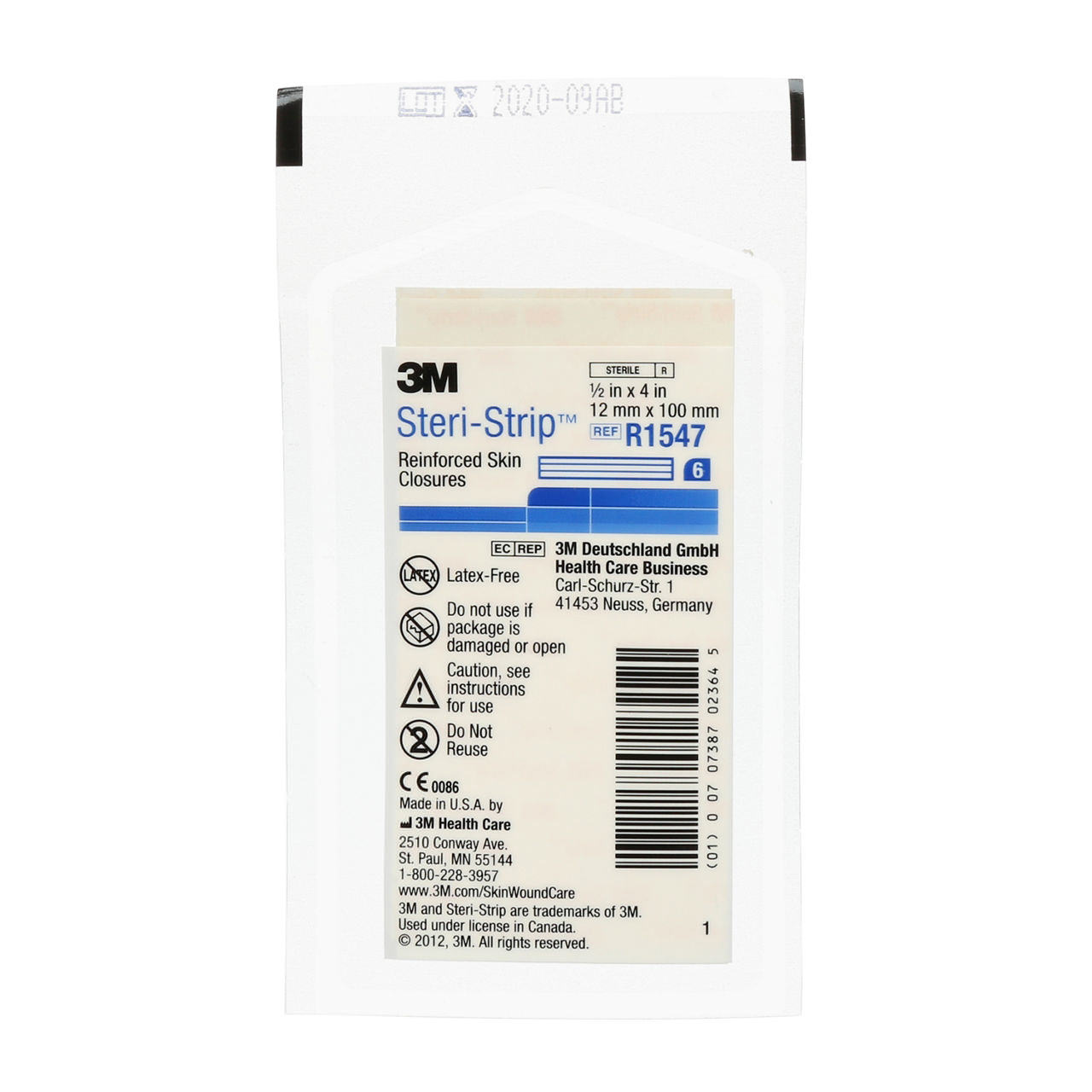 3M Steri-Strip Skin Closure Strip, Nonwoven Material Reinforced Strip thumbnail 1