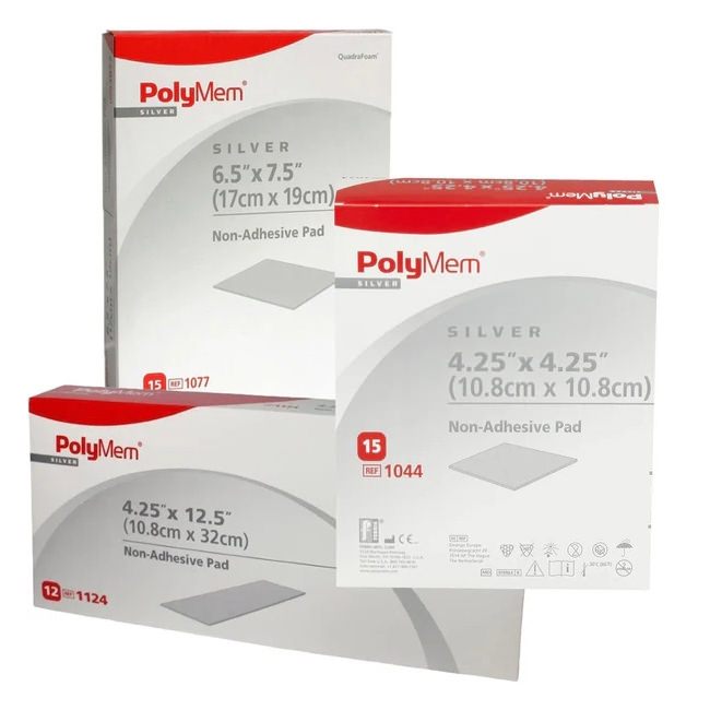 PolyMem Silver Non-Adhesive Pad Dressing