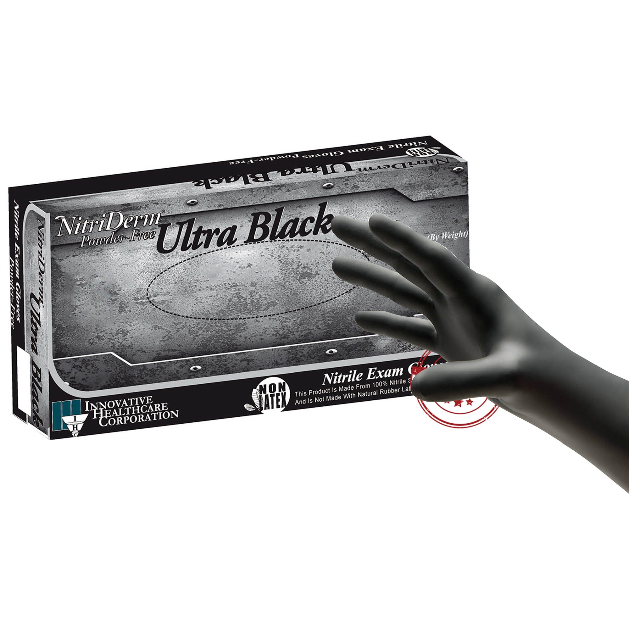 NitriDerm Ultra Black Nitrile Exam Gloves thumbnail 2