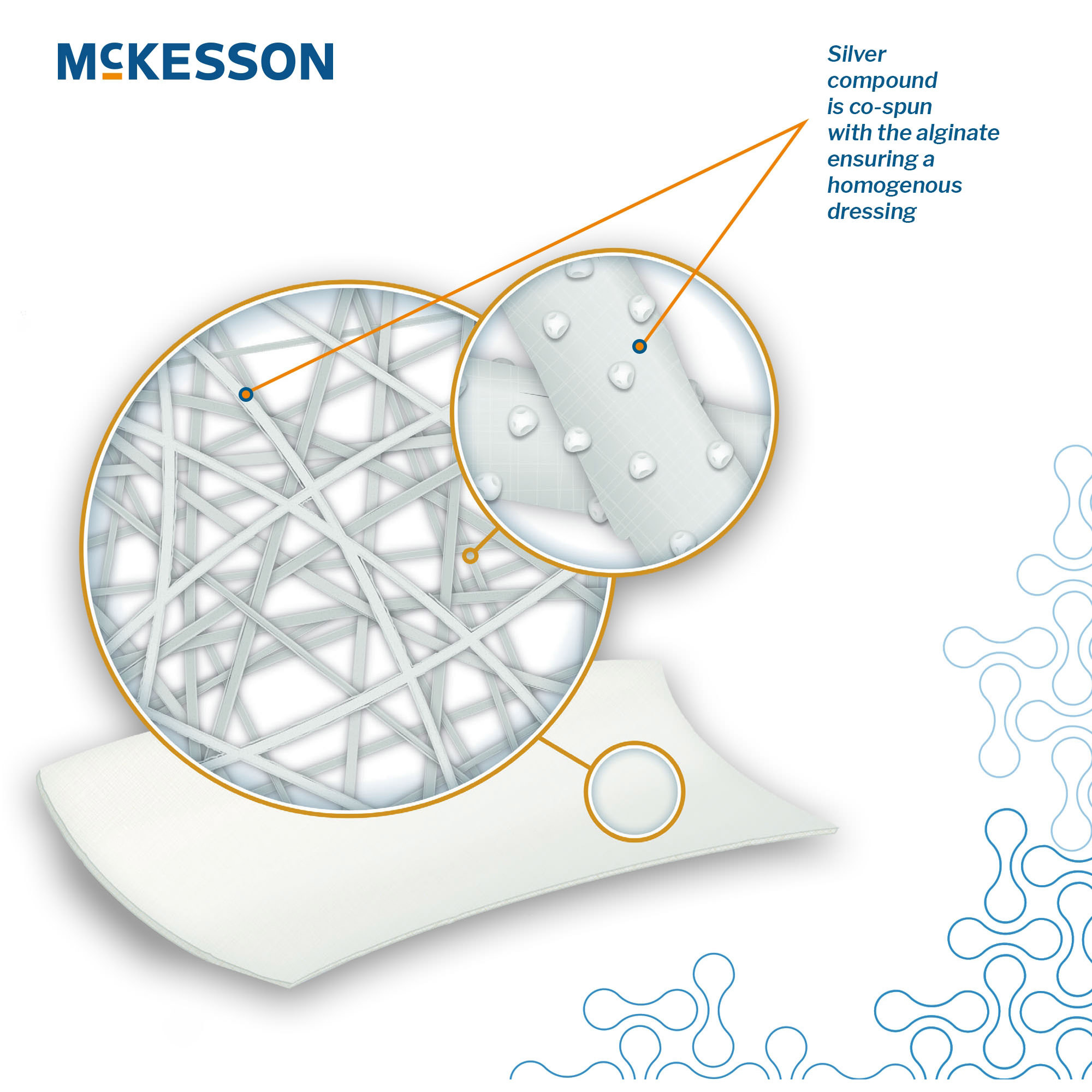 McKesson Silver Alginate Dressing White Rectangle Sterile thumbnail 3