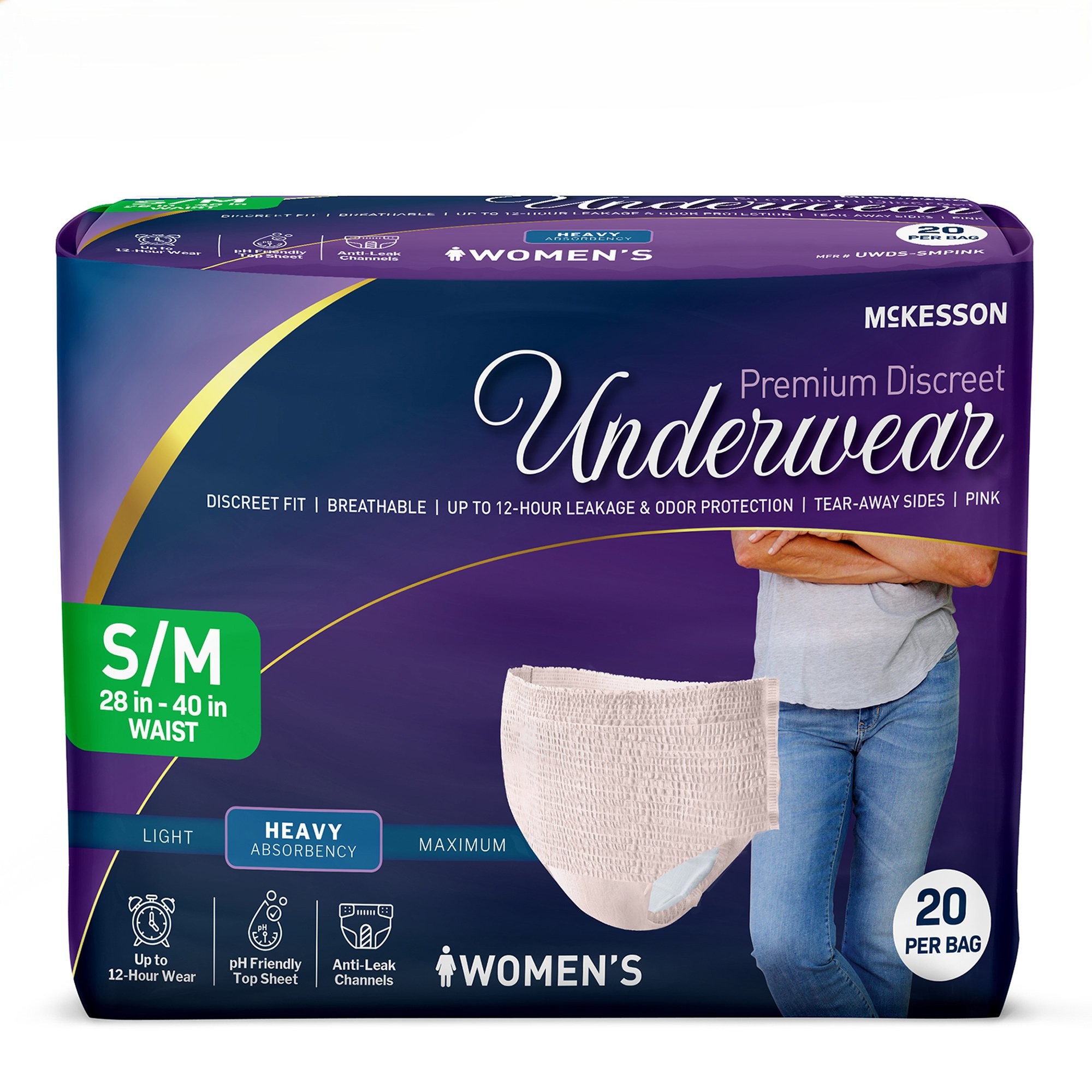 McKesson Premium Discreet Underwear, Heavy Absorbency thumbnail 4