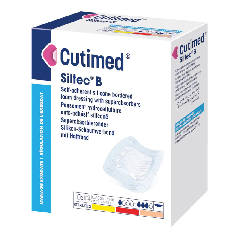 Cutimed Siltec B Silicone Bordered Foam Dressing