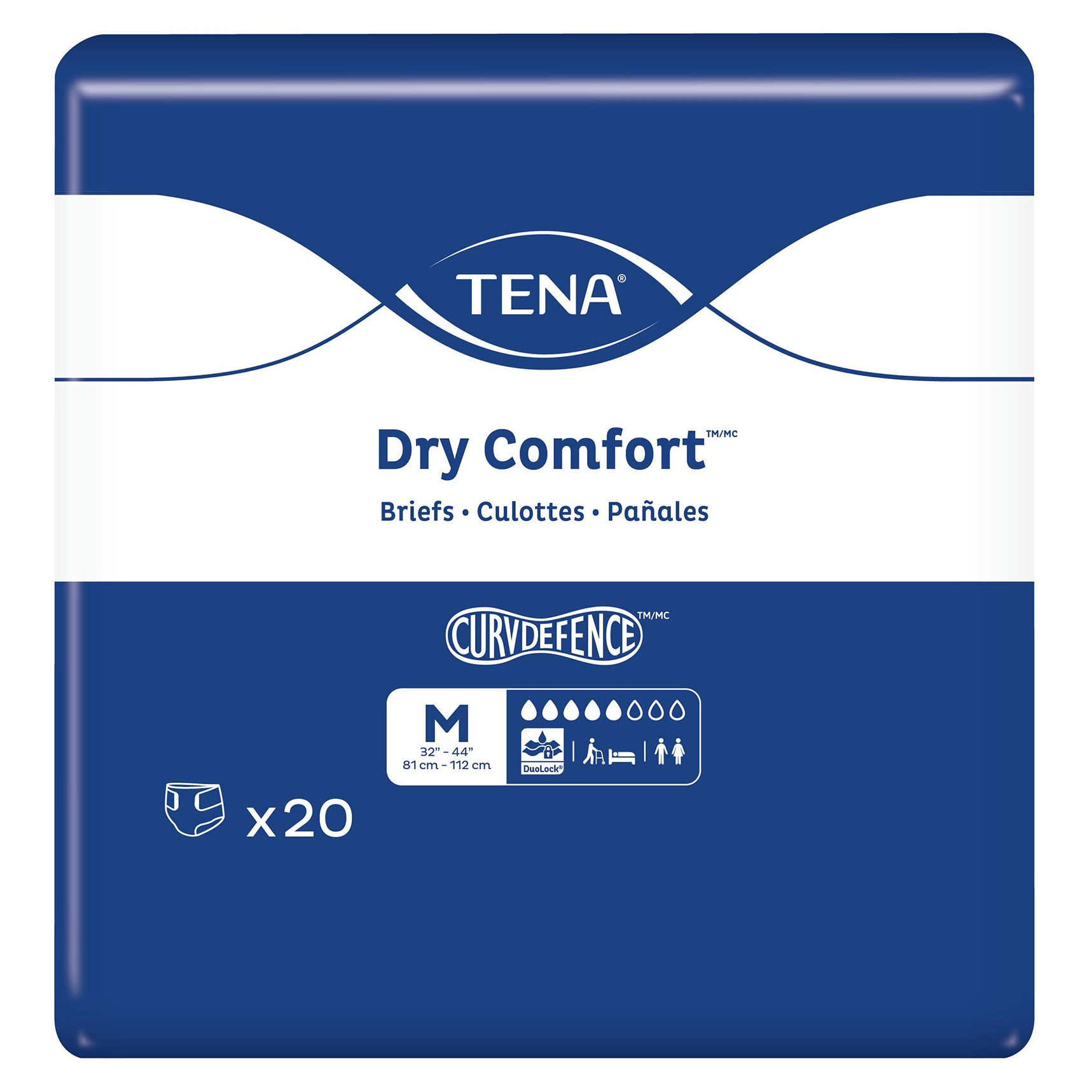 TENA Dry Comfort Incontinence Brief with CurvDefense