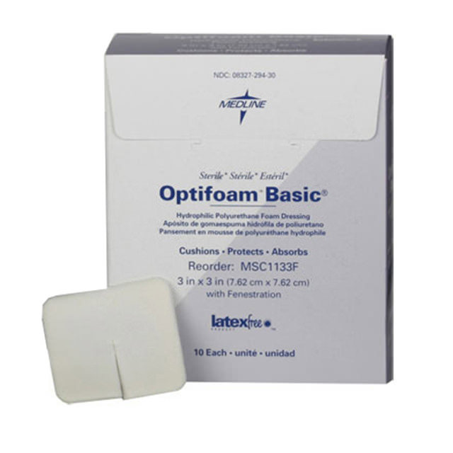 Optifoam Basic Polyurethane Foam Dressing with Fenestration