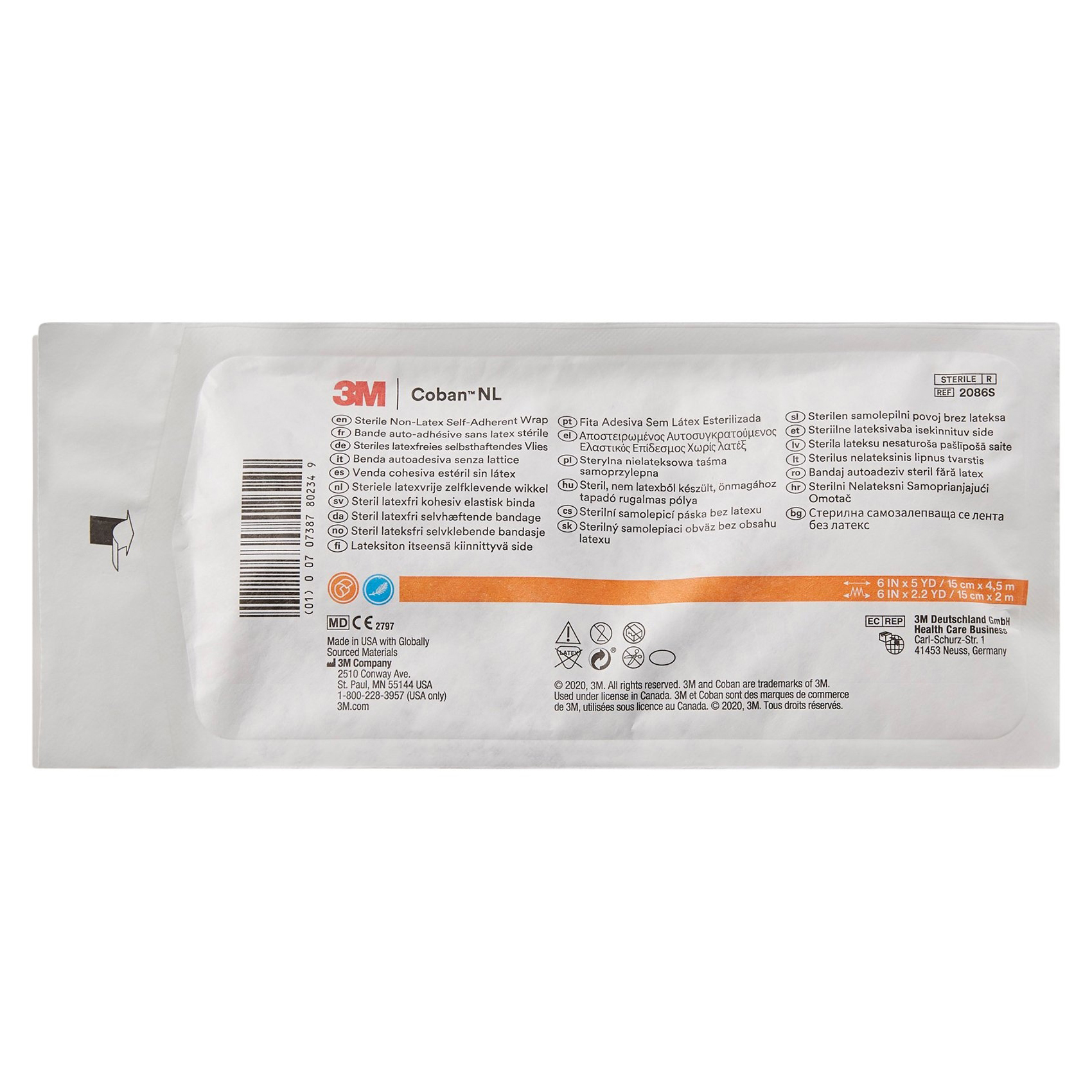 3M Coban LF Sterile Cohesive Bandage, Tan thumbnail 2