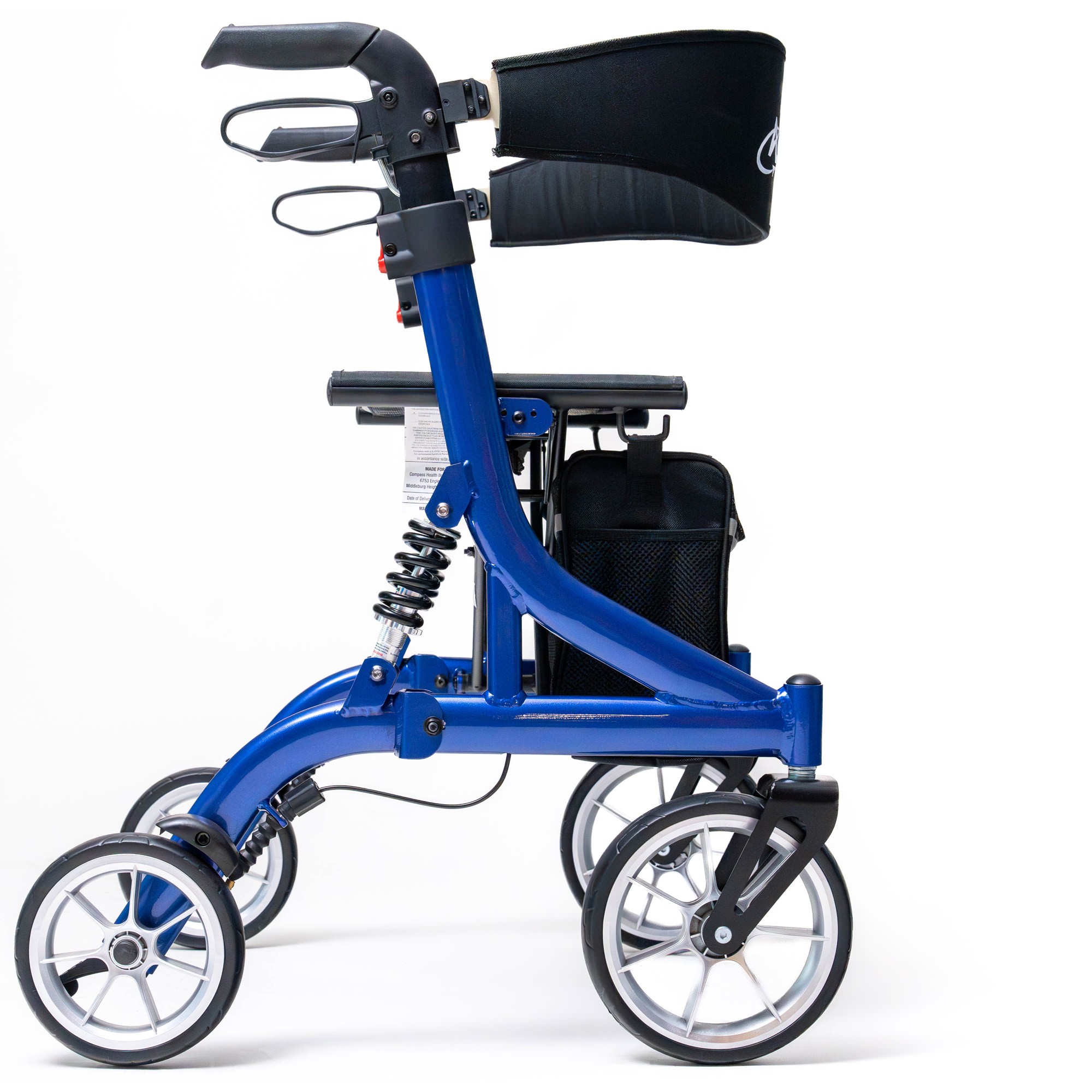 ProBasics Ascent XR Euro-Style Rollator, Cobalt Blue thumbnail 4