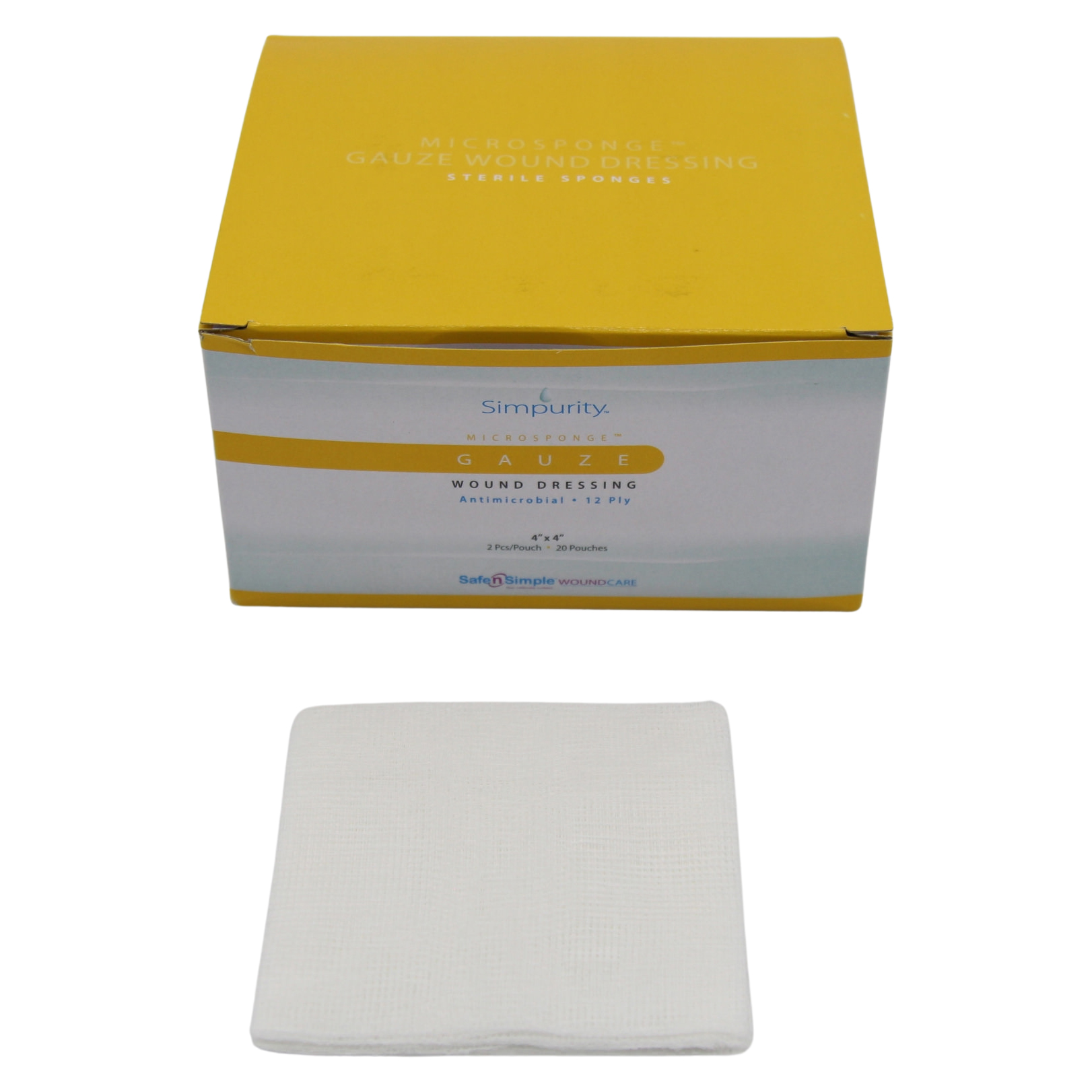 GAUZE CD6枚セット Simpurity Antimicrobial Gauze Sponge 6x6.75 | Sterile Wound Care