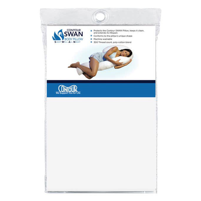 Contour SWAN Body Pillowcase, White thumbnail 1