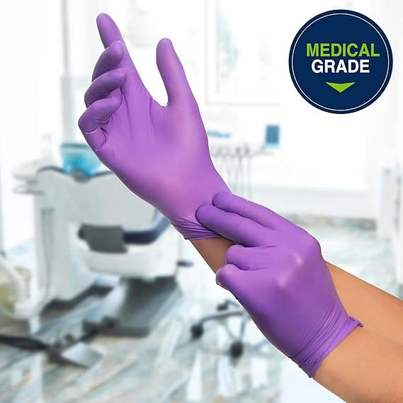 Halyard Purple Nitrile Sterile Exam Gloves, Single thumbnail 3