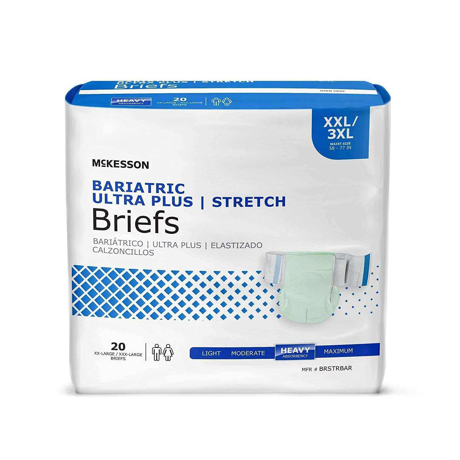 McKesson Bariatric Ultra Plus Stretch Briefs thumbnail 1
