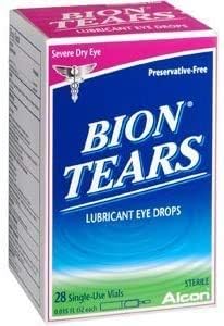 Bion Tears Lubricant Eye Drops, 0.015 oz - Box of 28