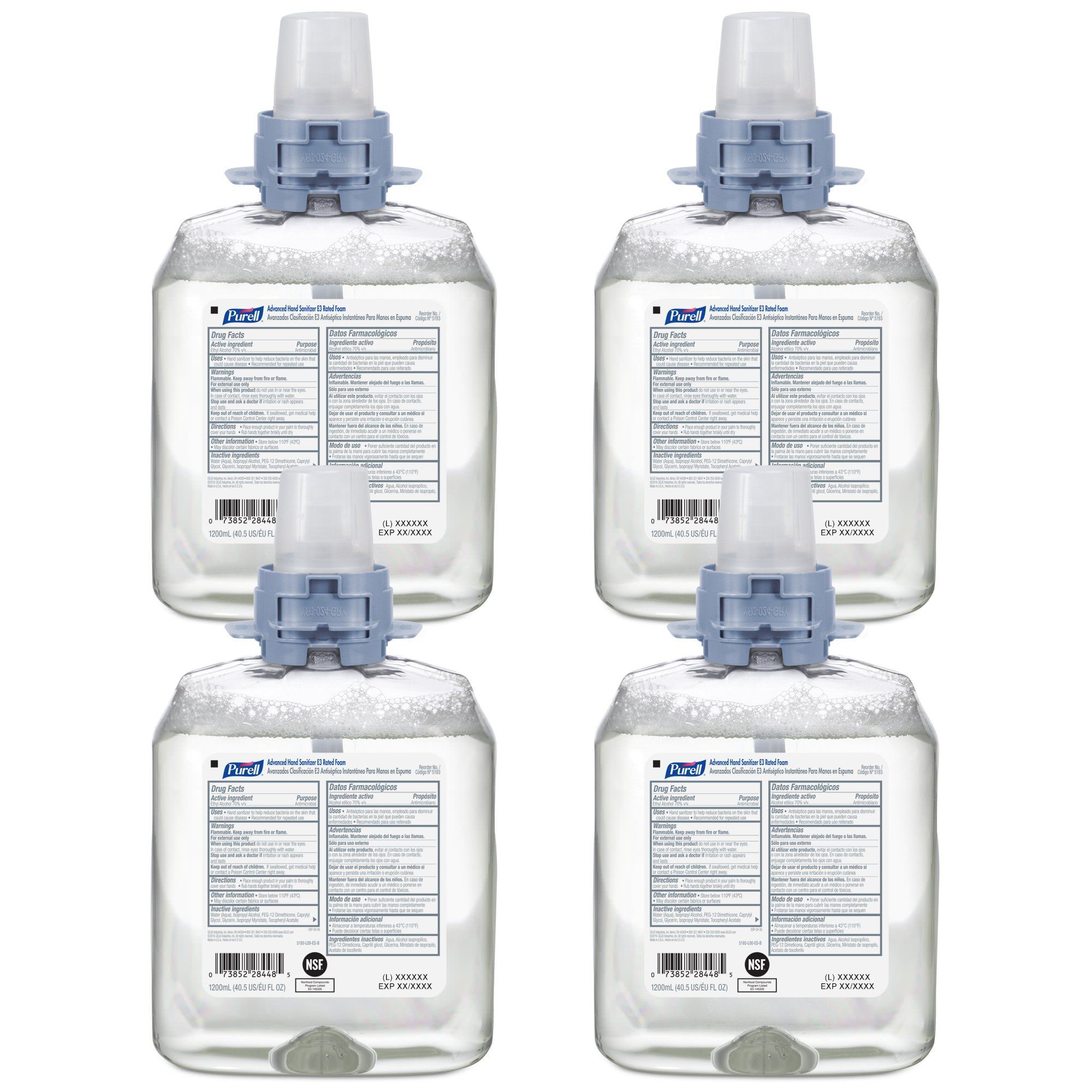 Purrell Advanced E3 Rated Hand Sanitizer Foam, 1200mL - Case of 4 thumbnail 2