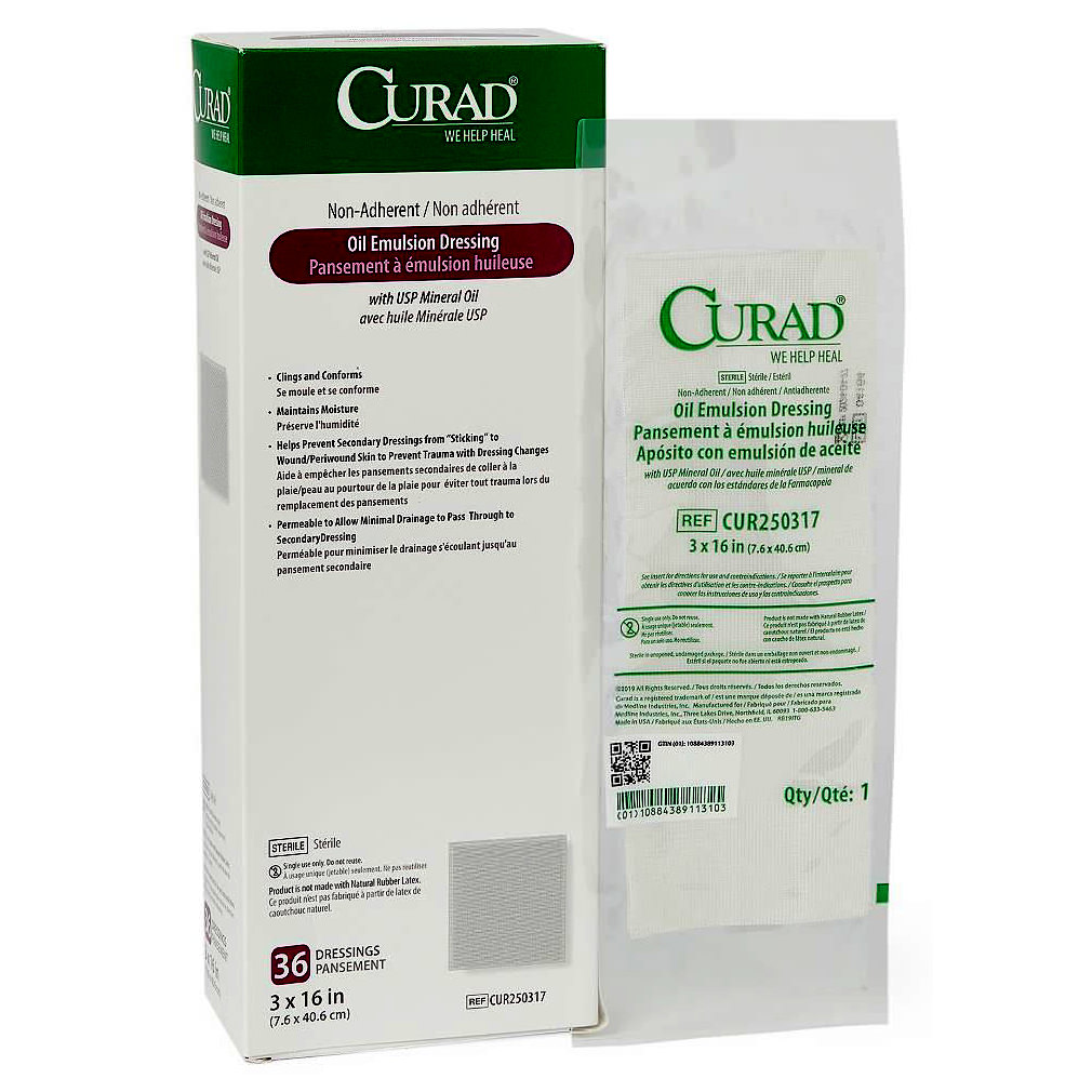 Curad Non-adherent Sterile Oil Emulsion Dressing