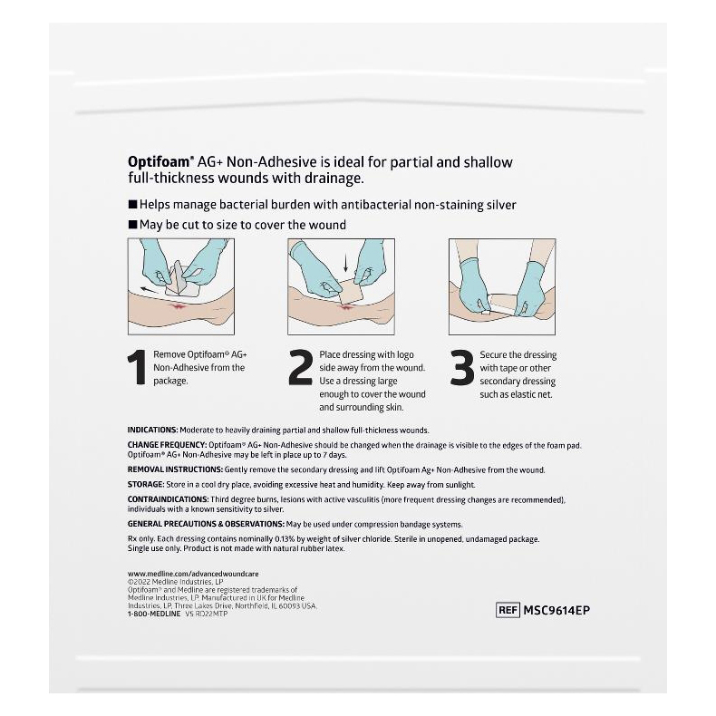 Optifoam Ag Nonadhesive Foam Dressing thumbnail 3