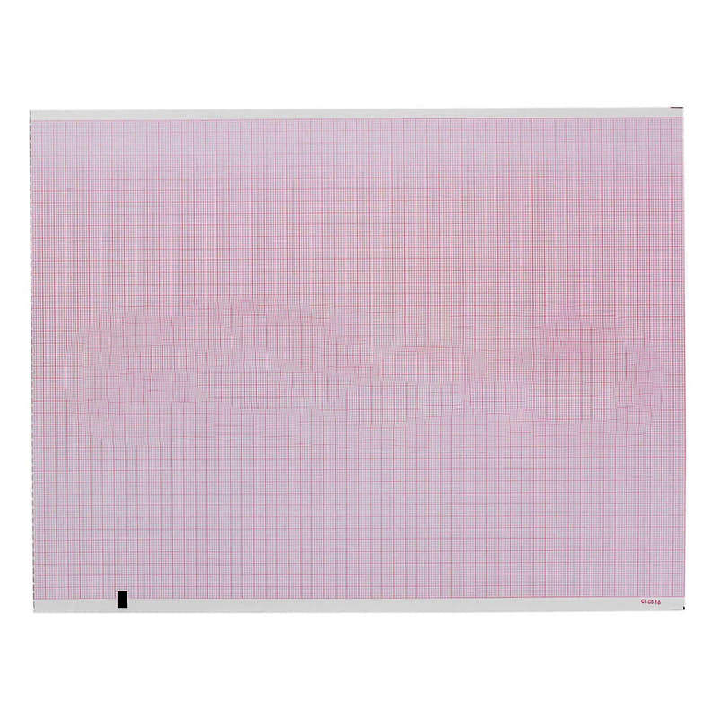 Recording Grid Burdick Red Grid Z-Fold ECG Recording Paper – 8.5″x11″ for Cardiology