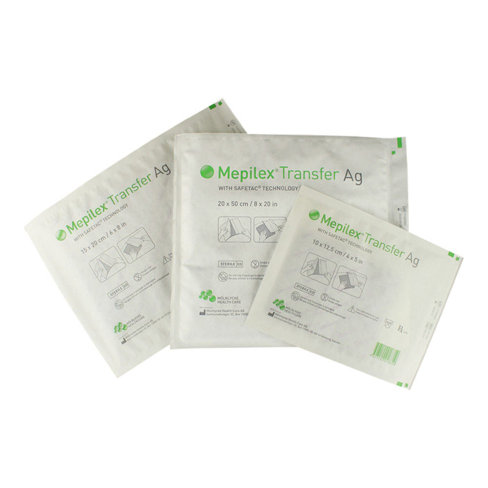 Mepilex Ag Antimicrobial Soft Silicone Exudate Transfer Dressing