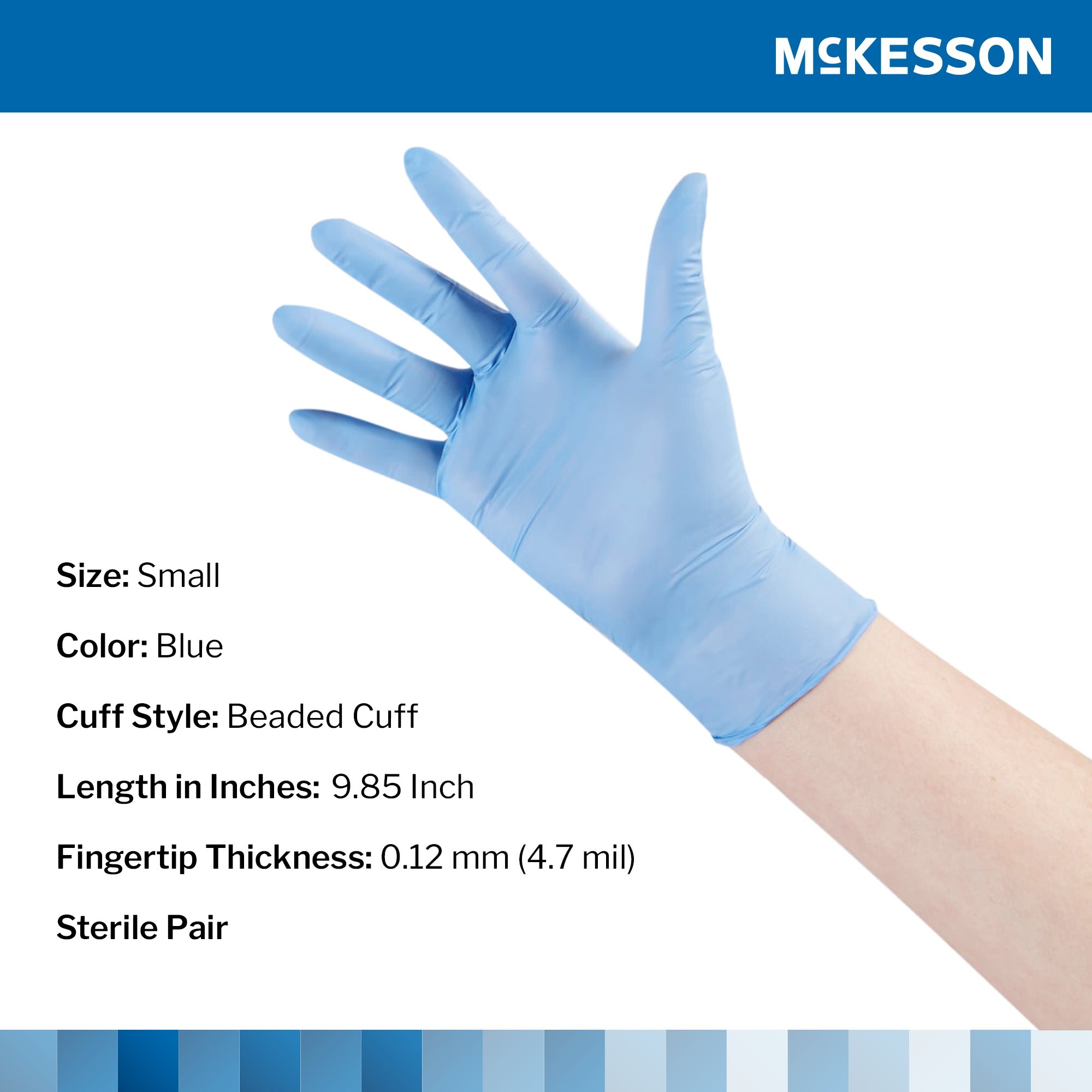 McKesson Confiderm STR Nitrile Powder Free Exam Gloves thumbnail 2