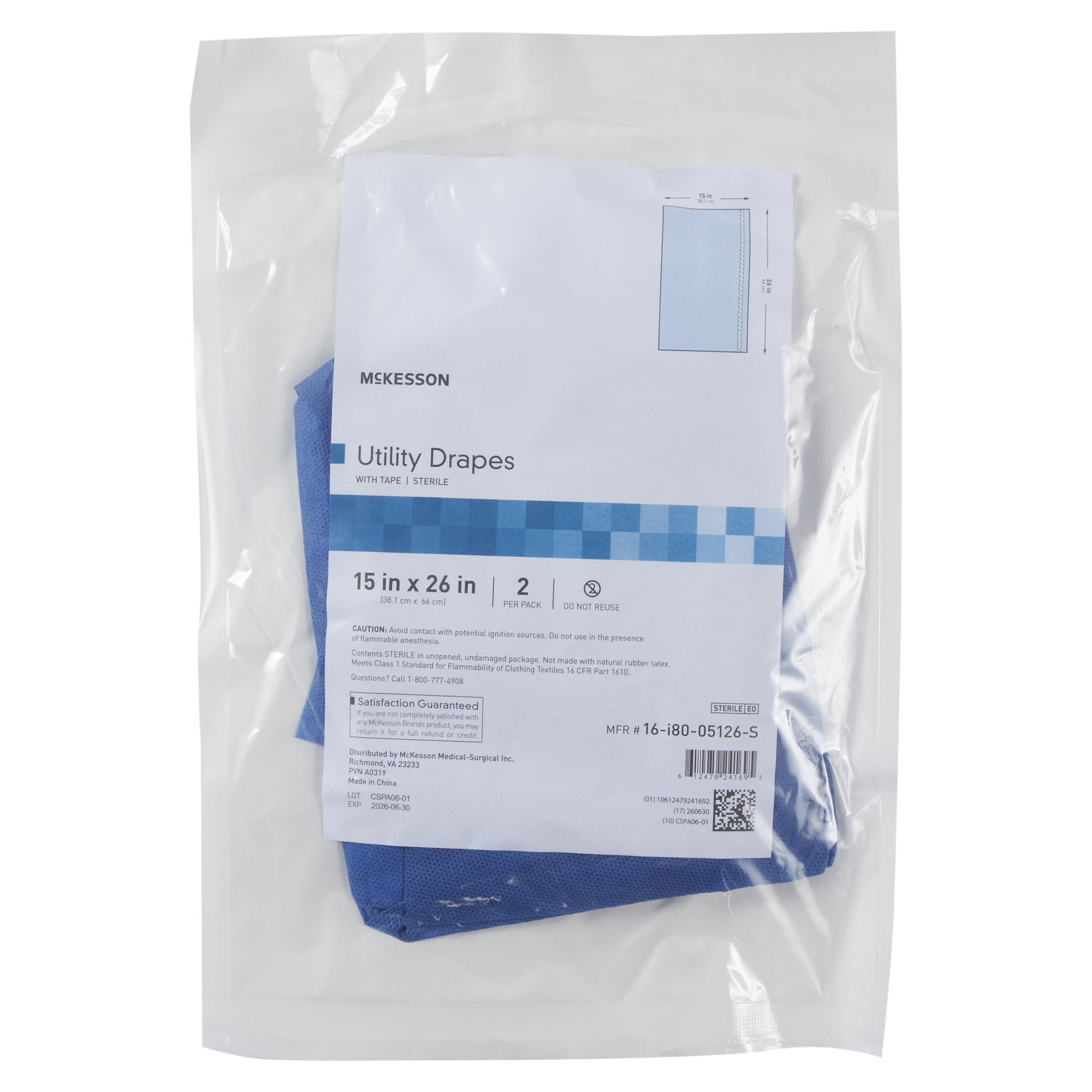 McKesson General Purpose Utility Drape with Tape - Sterile