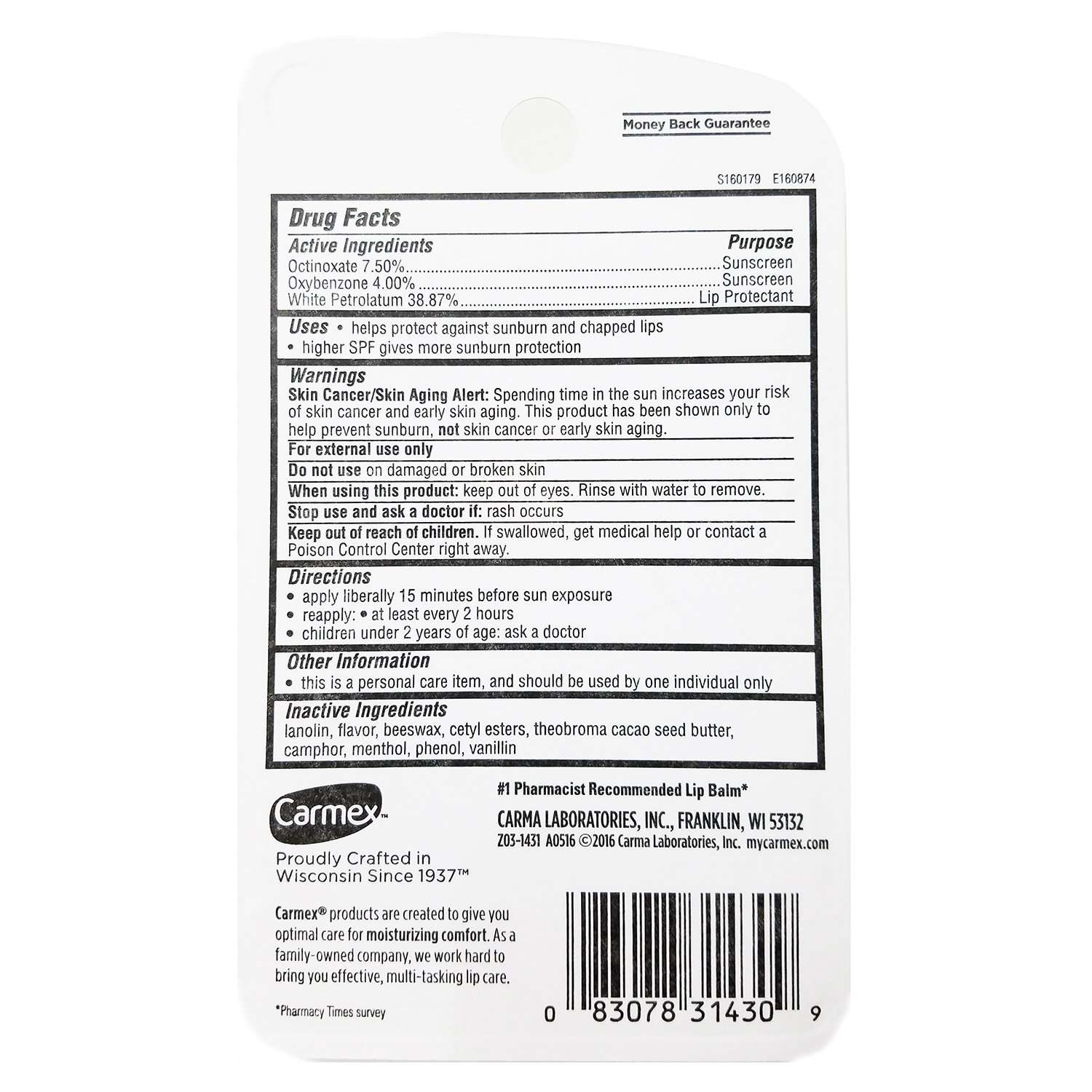 Carmex Carmex Medicated Classic Lip Balm thumbnail 2