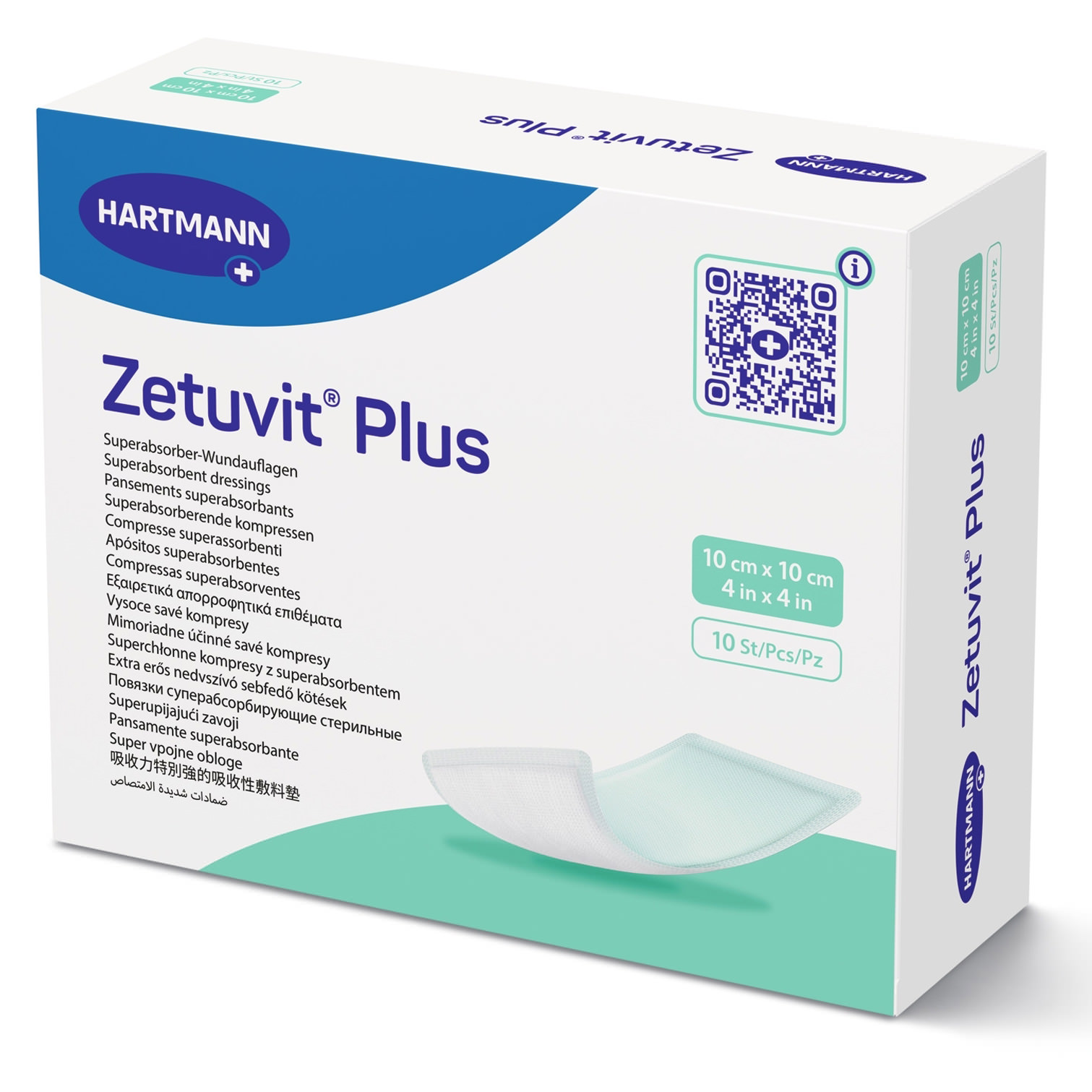 Zetuvit Plus Super Absorbent Dressing 4x4 Sterile